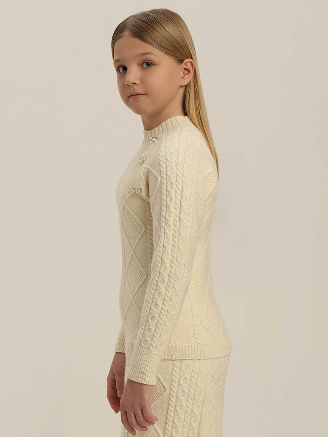 GIRLS Cable Knit Pullover - Image 3
