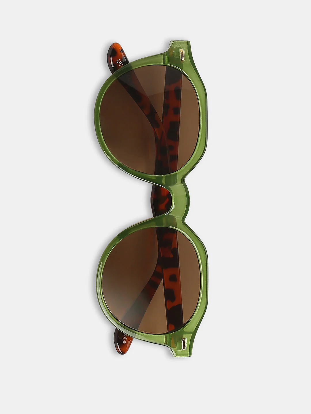 VERO MODA Green Tortoiseshell Print Sunglasses - Image 2