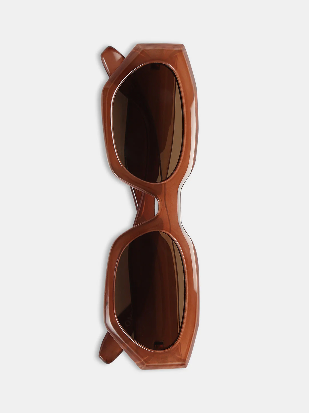VERO MODA Brown Narrow Oval Sunglasses - Image 2