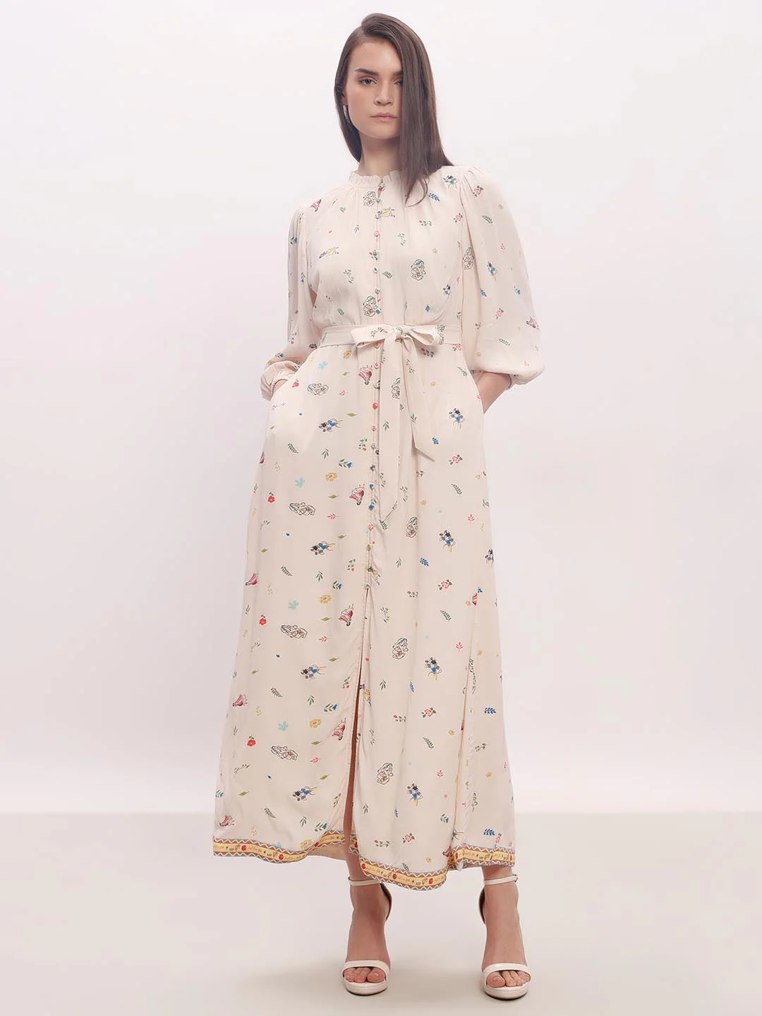 Vero Moda Ecru Printed Midaxi Dress - Image 2