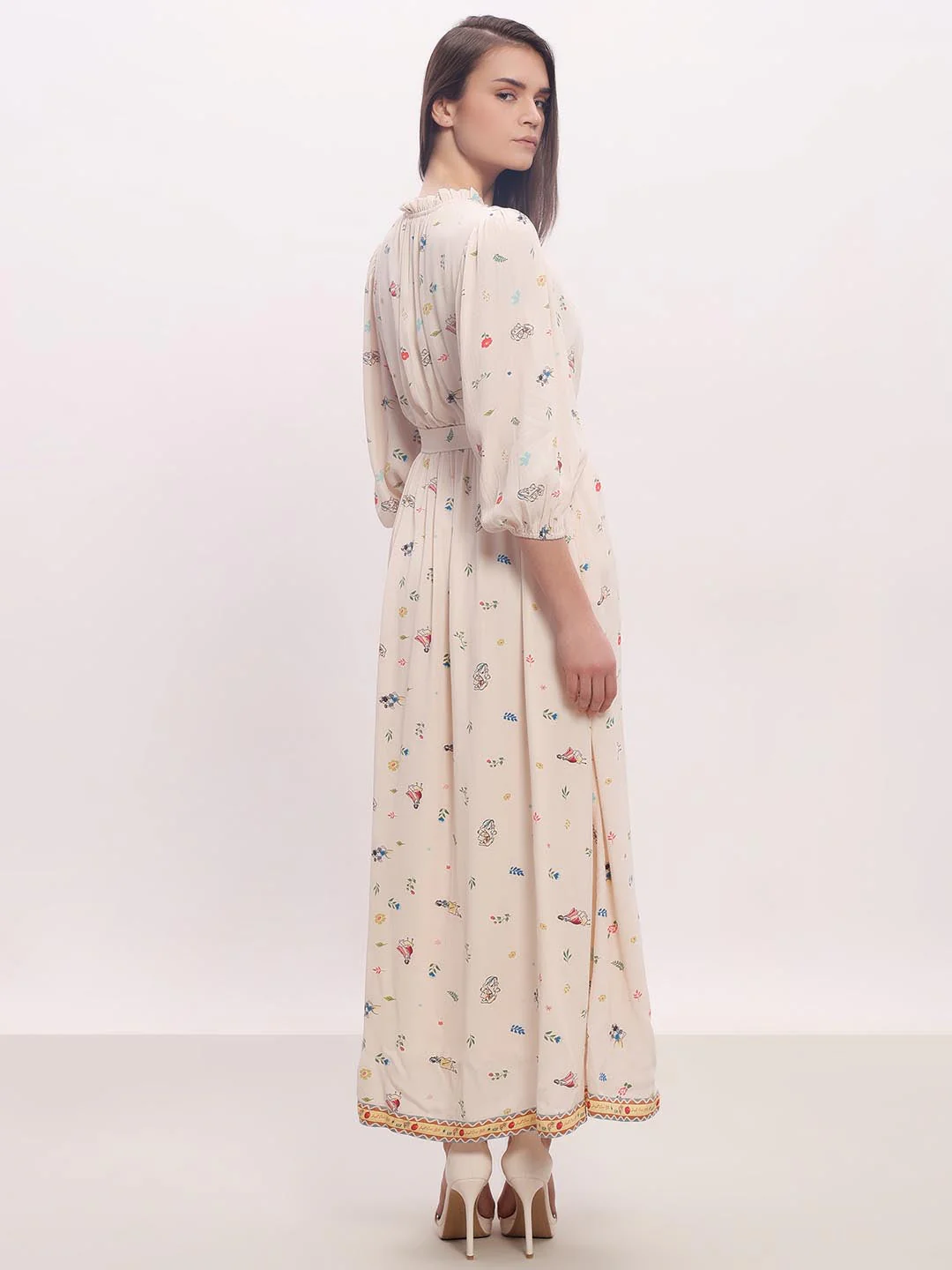 Vero Moda Ecru Printed Midaxi Dress - Image 4