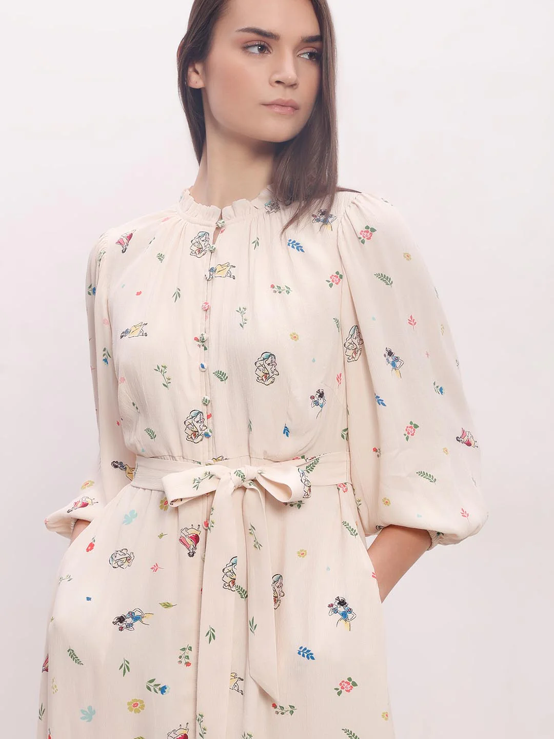 Vero Moda Ecru Printed Midaxi Dress - Image 5