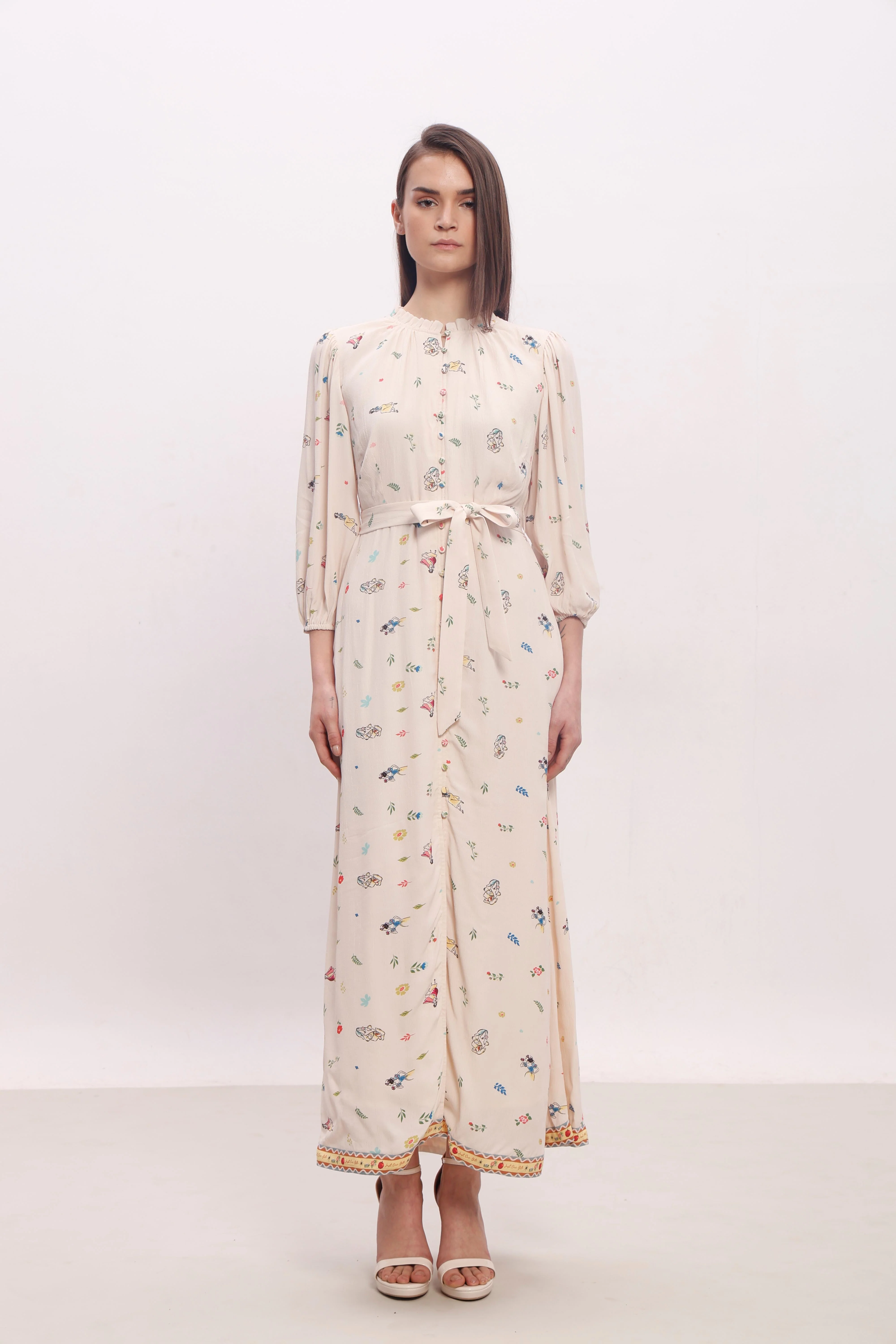 Vero Moda Ecru Printed Midaxi Dress - Image 8