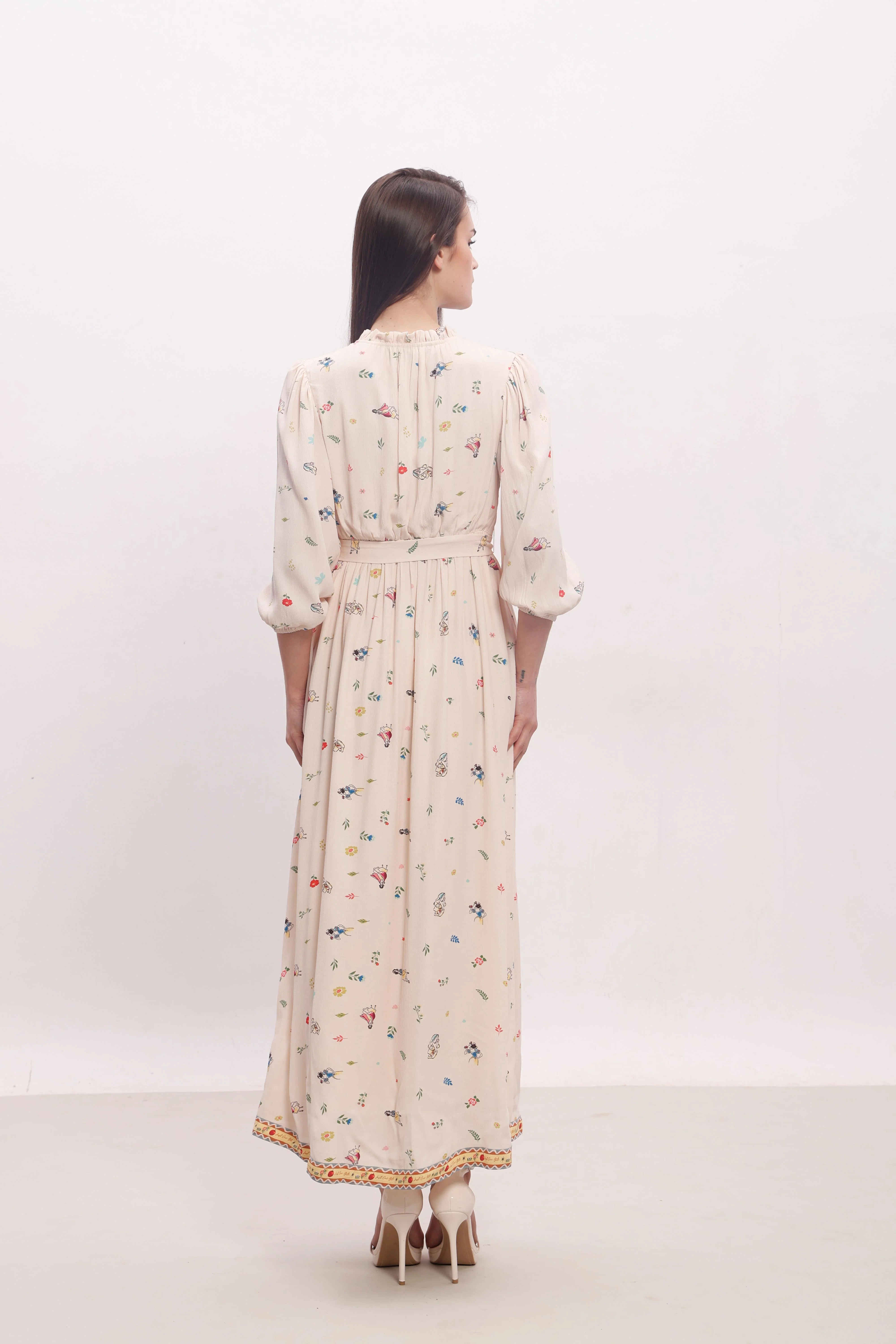 Vero Moda Ecru Printed Midaxi Dress - Image 9