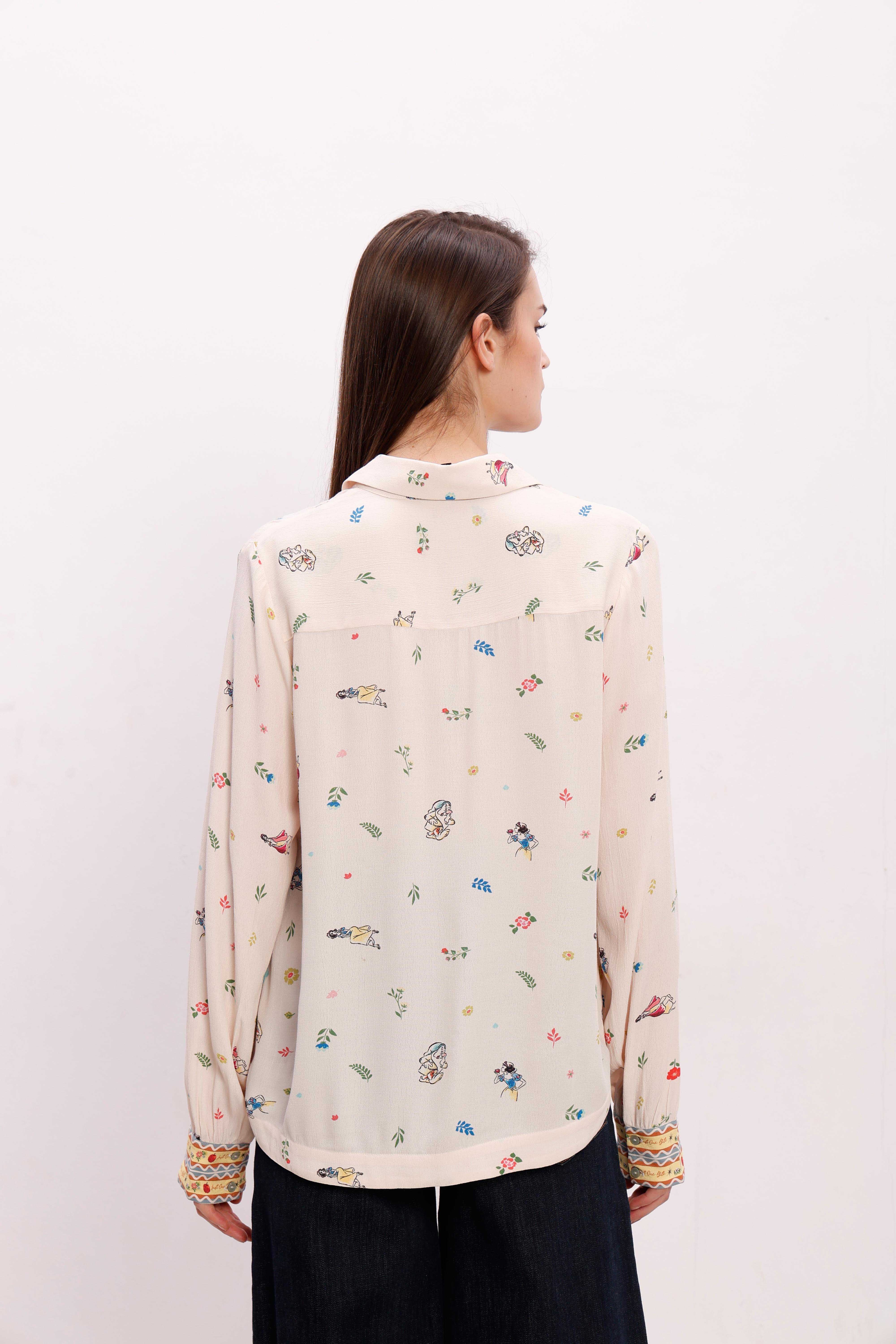 Vero Moda Ecru Printed Viscose Shirt - Image 10