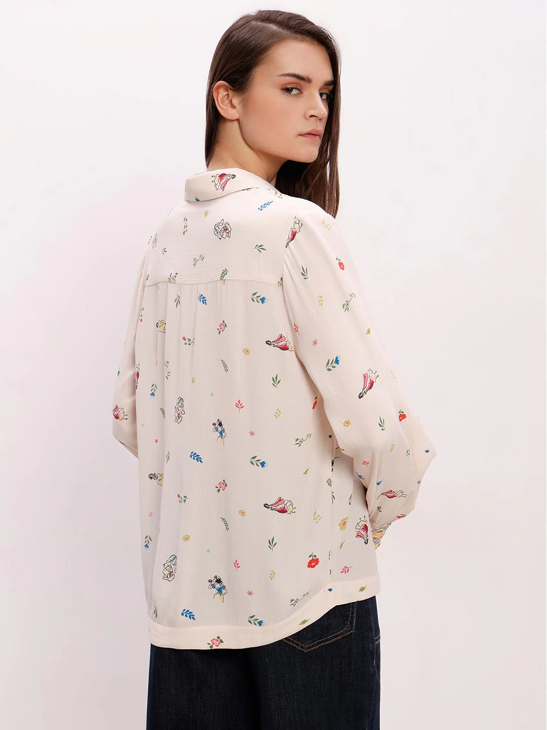 Vero Moda Ecru Printed Viscose Shirt - Image 3