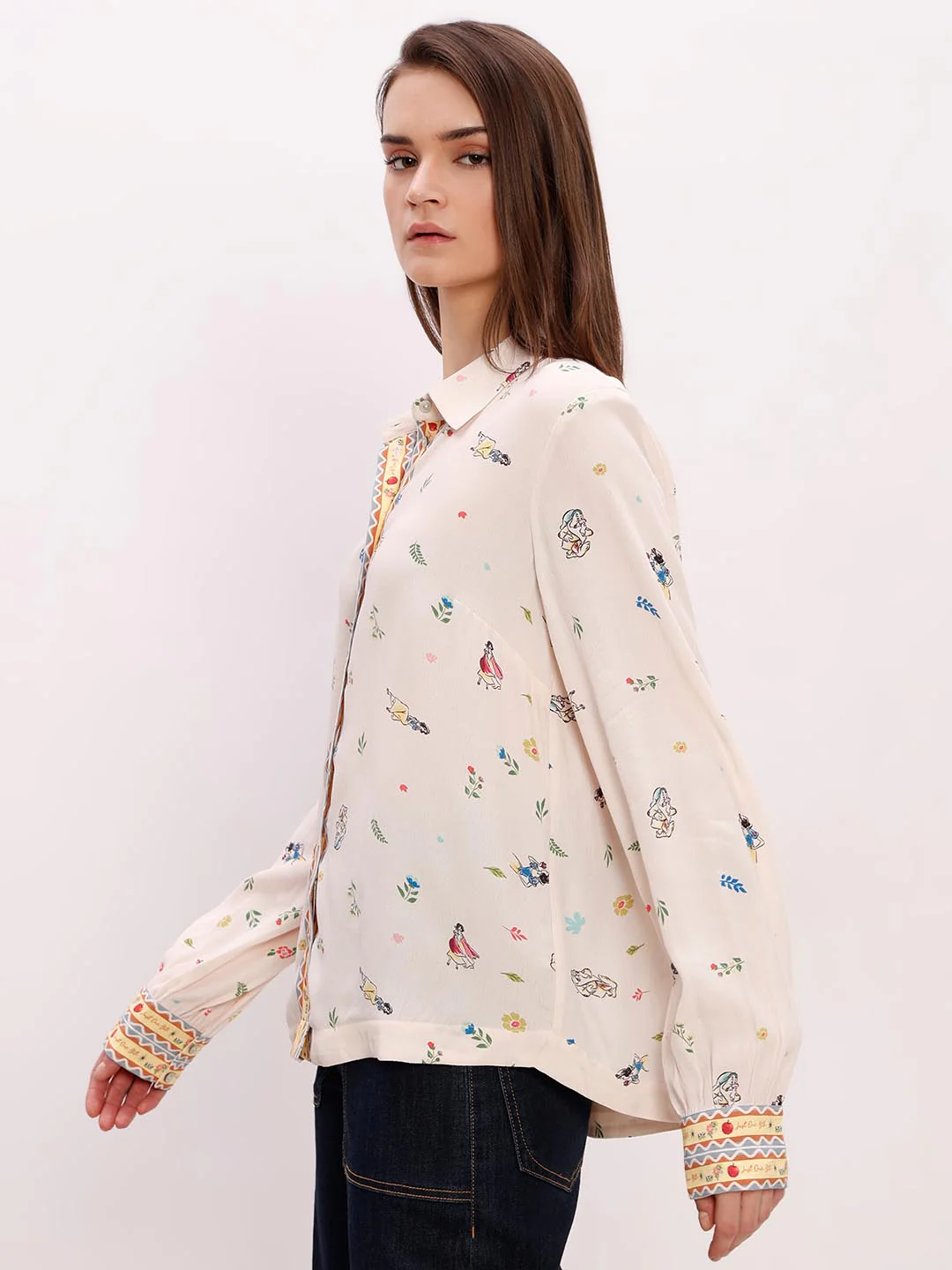 Vero Moda Ecru Printed Viscose Shirt - Image 4