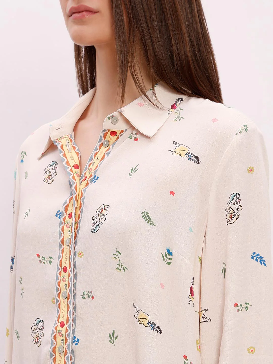 Vero Moda Ecru Printed Viscose Shirt - Image 8