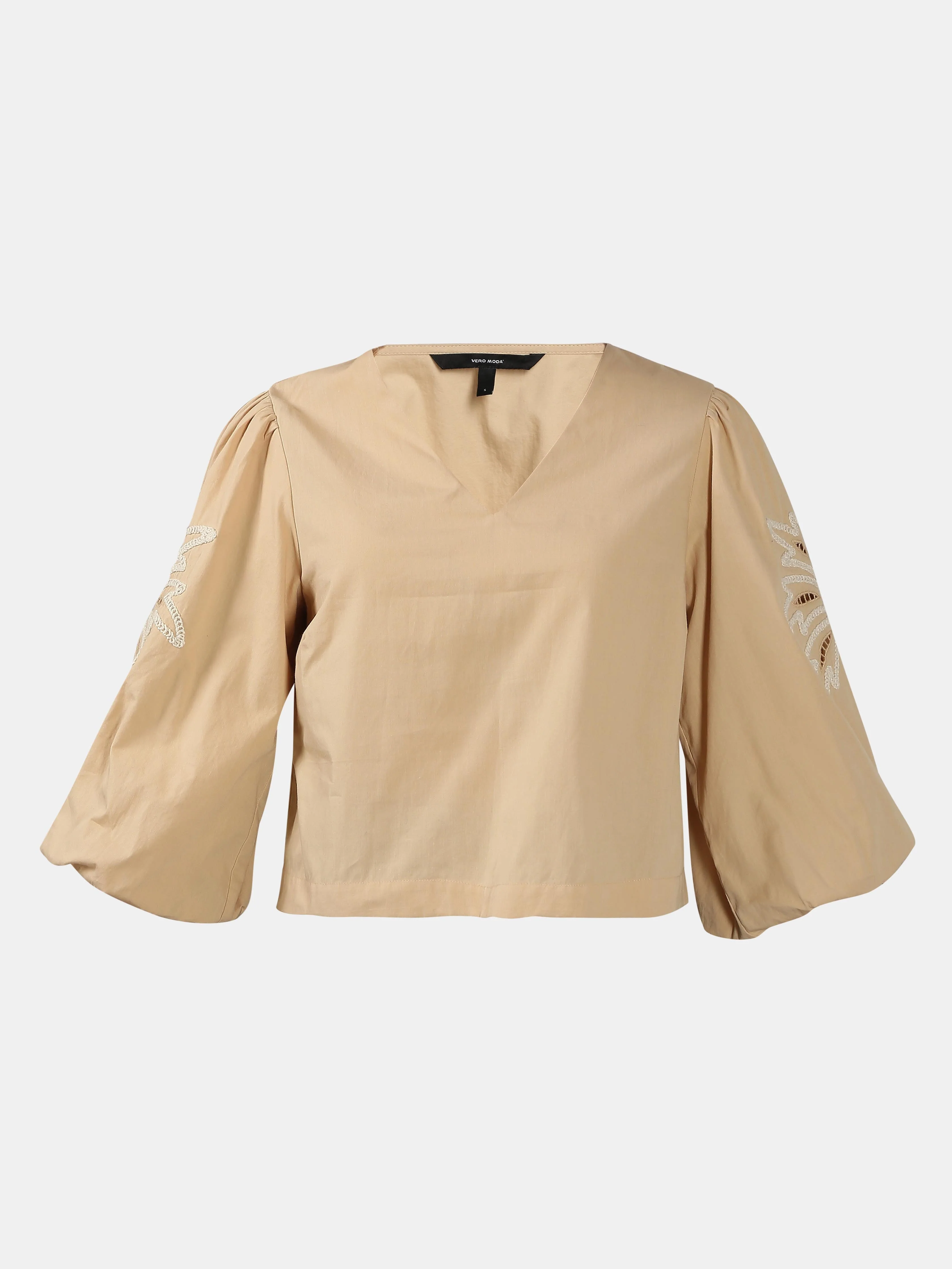 Vero Moda Beige Embroidered Print Top - Image 7