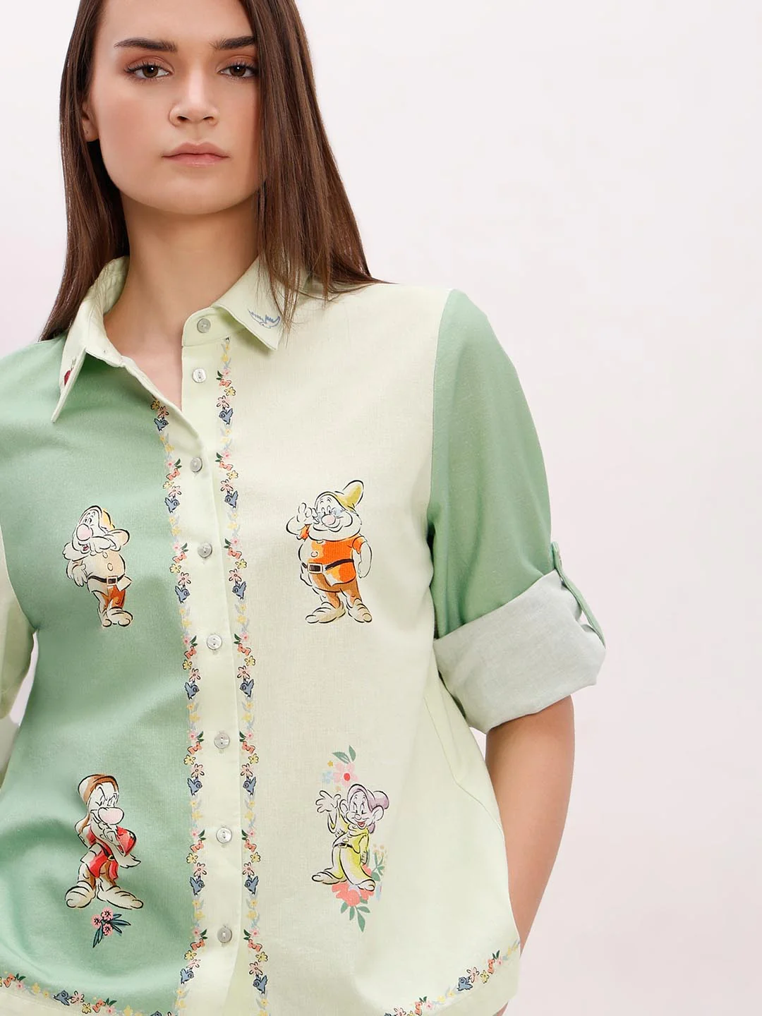 Vero Moda Green Printed Co-Ord Set Shirt - Image 6