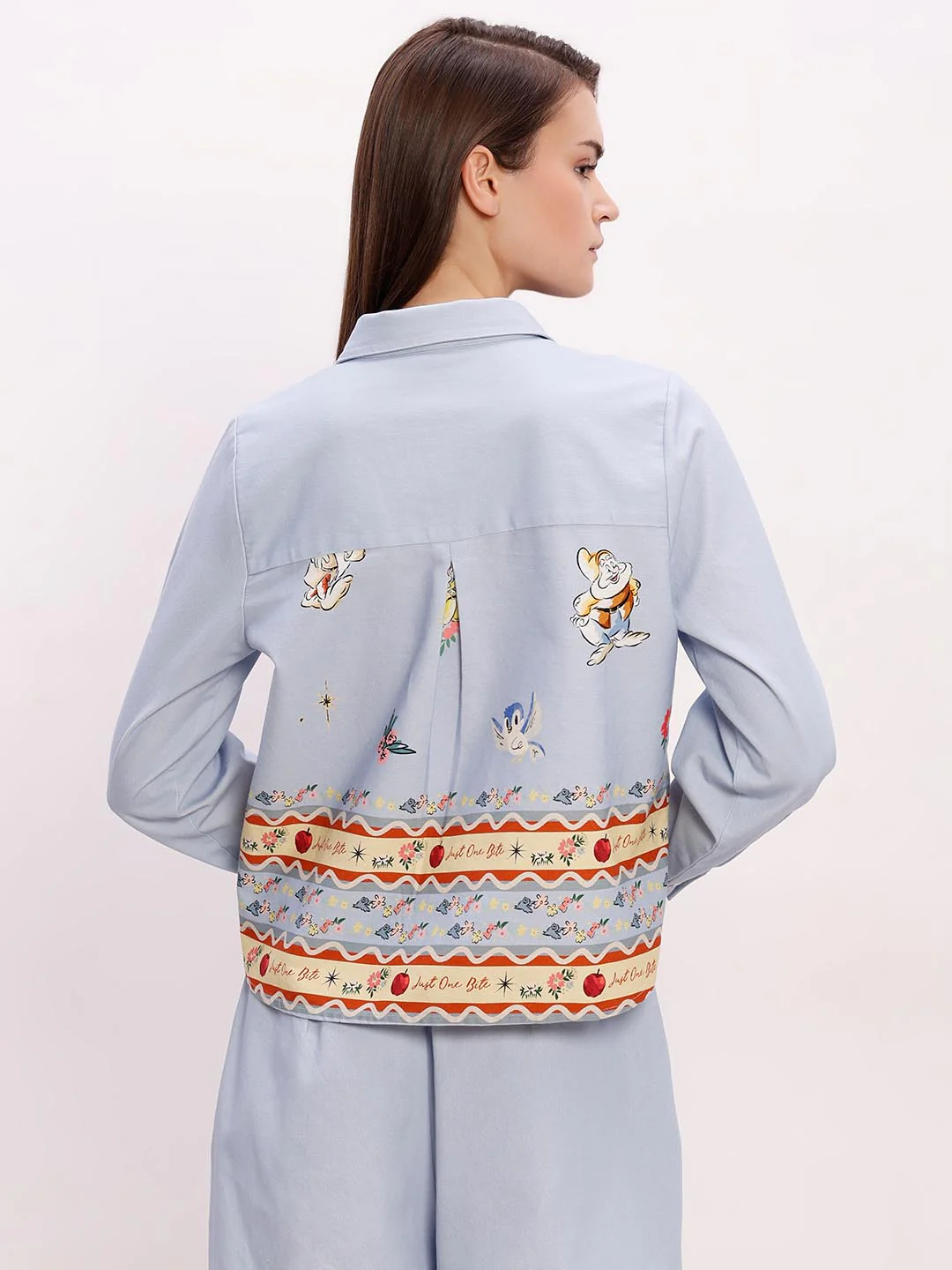 Vero Moda Blue Printed Cotton Co-Ord Set Shirt - Image 3