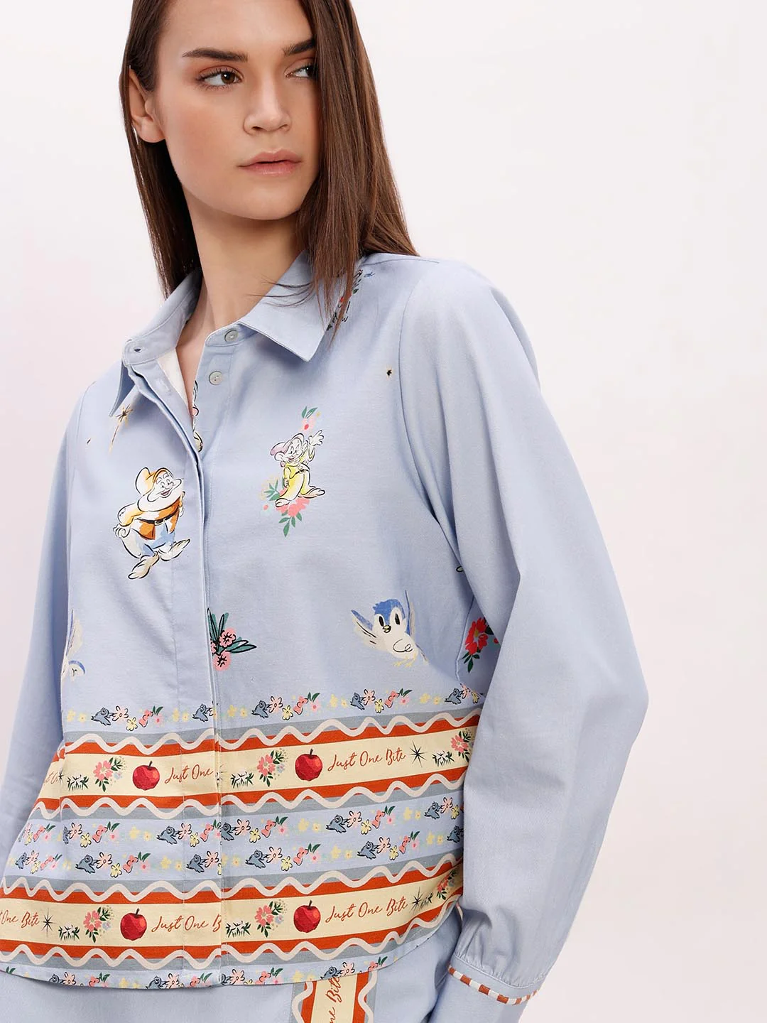 Vero Moda Blue Printed Cotton Co-Ord Set Shirt - Image 6