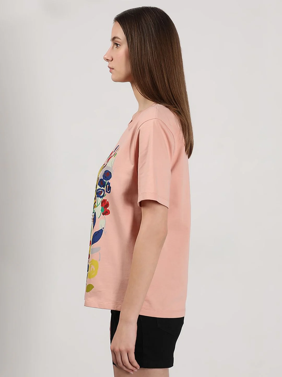Pink Printed Cotton T-Shirt - Image 3