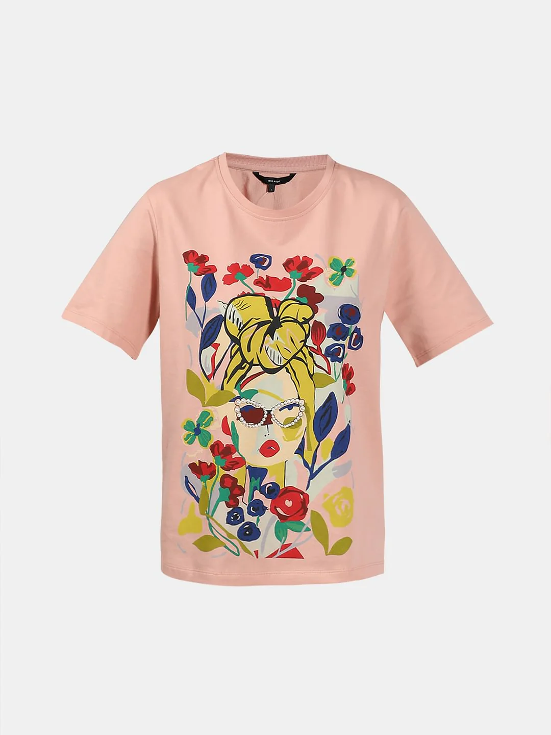Pink Printed Cotton T-Shirt - Image 7