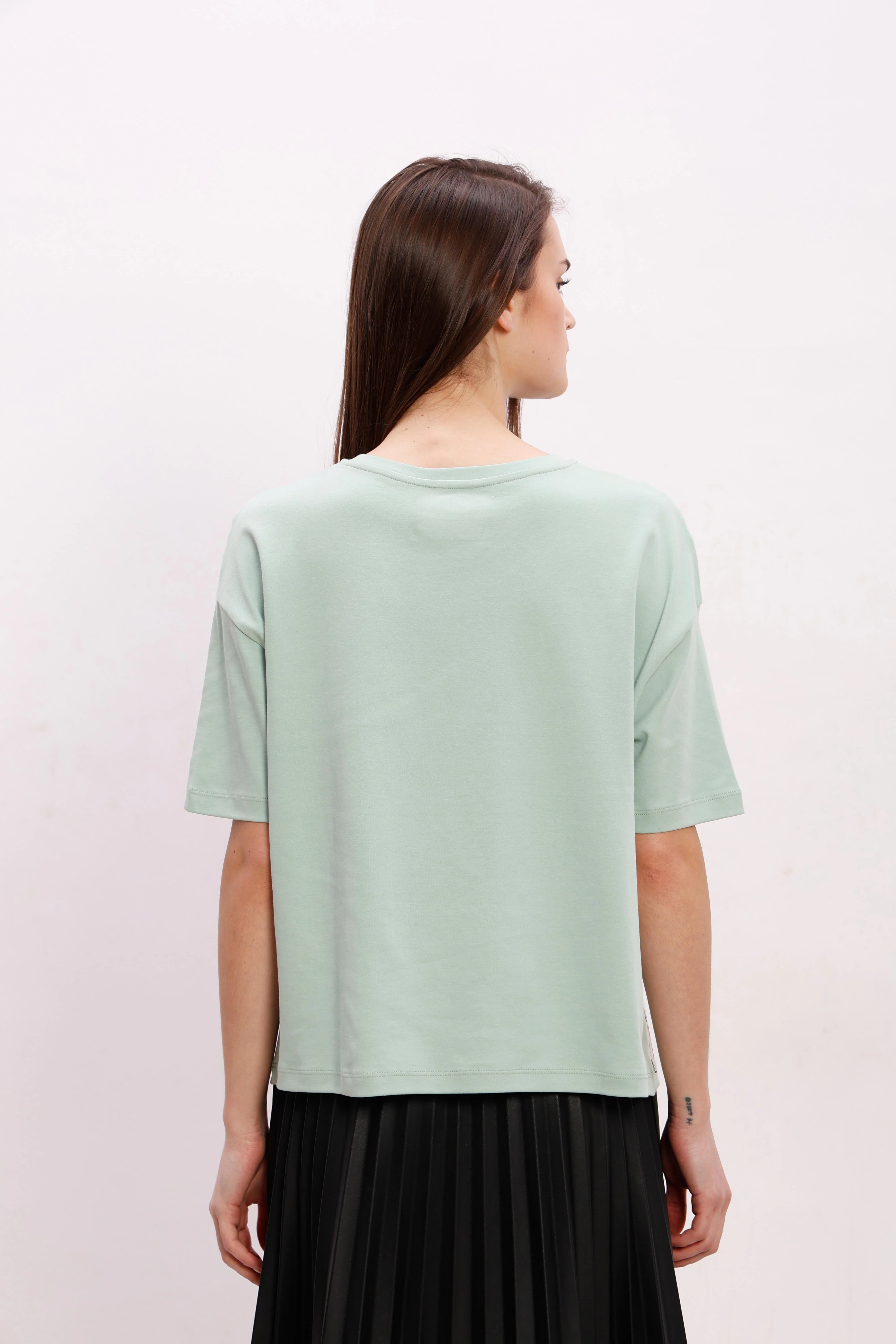 Vero Moda Green Printed Cotton T-Shirt - Image 10