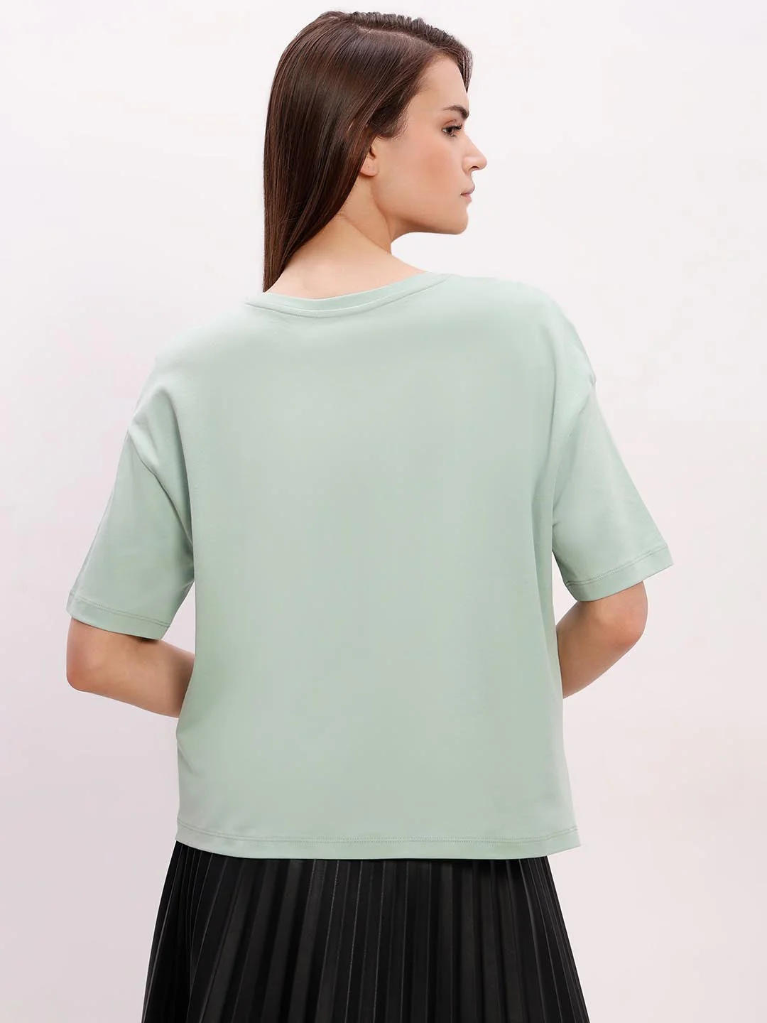Vero Moda Green Printed Cotton T-Shirt - Image 3