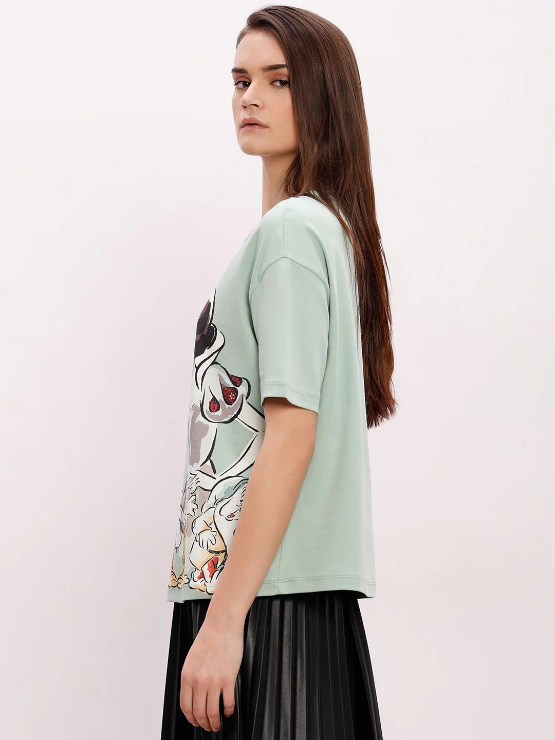 Vero Moda Green Printed Cotton T-Shirt - Image 4