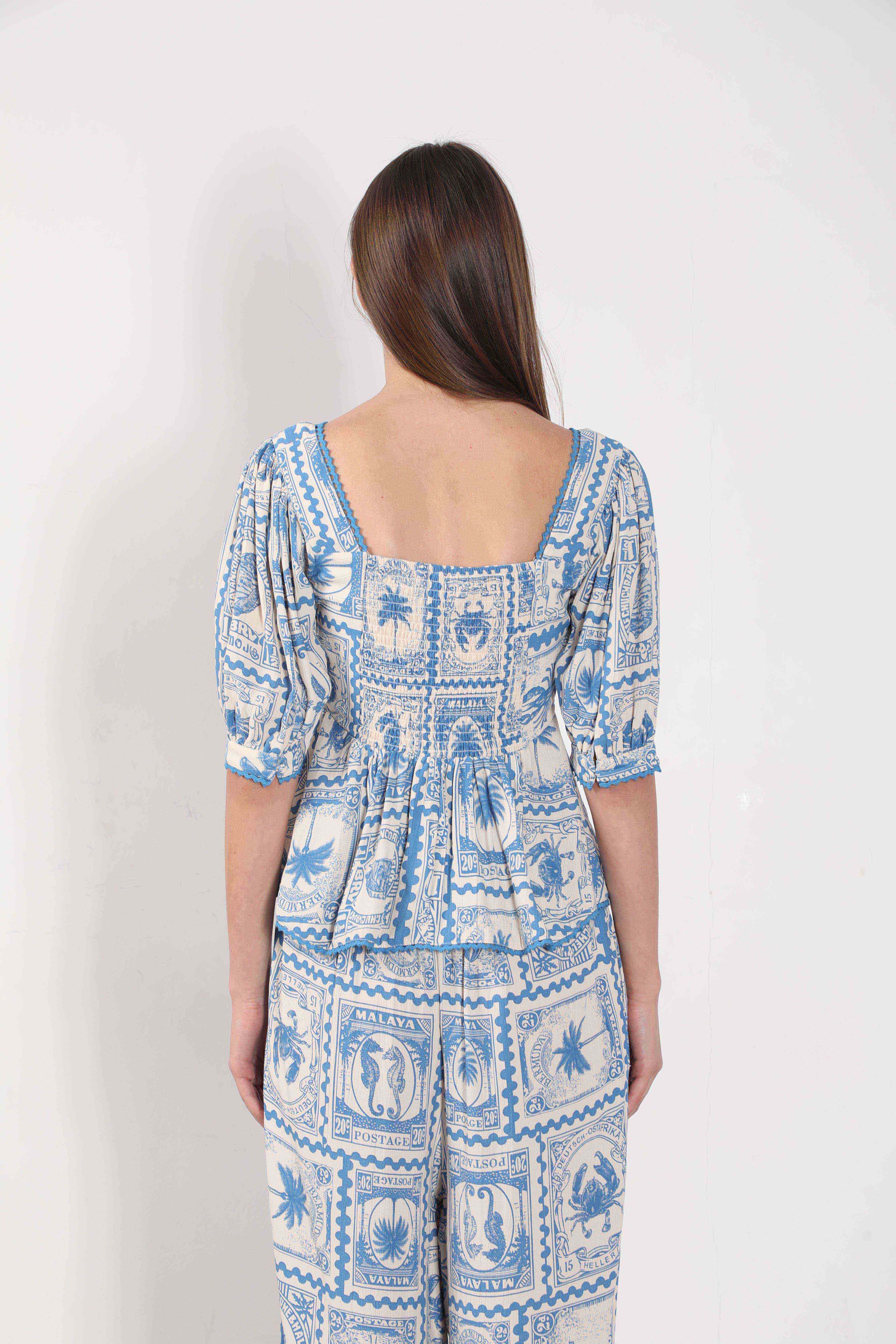 Vero Moda Ecru Printed Co-Ord Set Top - Image 10