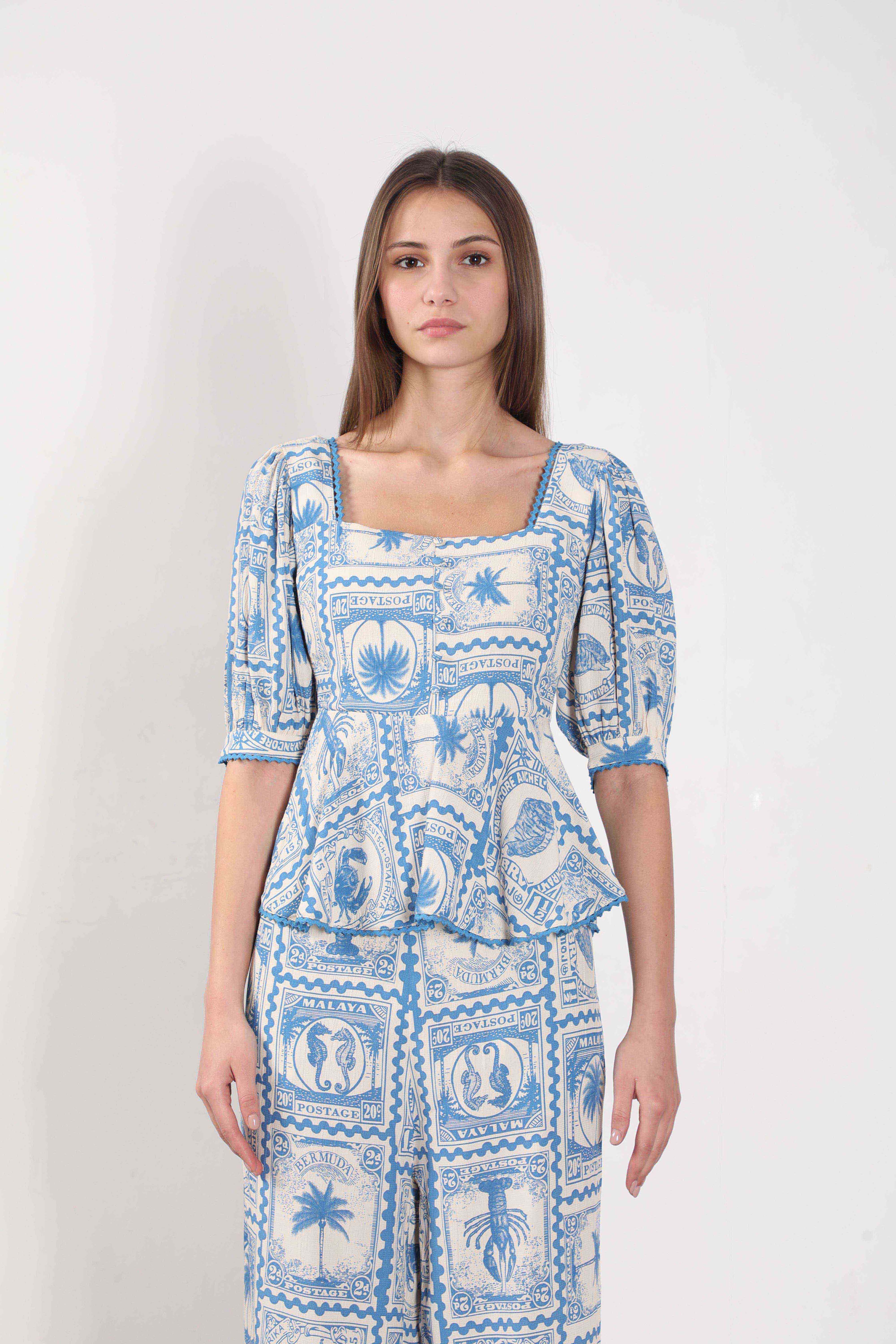 Vero Moda Ecru Printed Co-Ord Set Top - Image 9