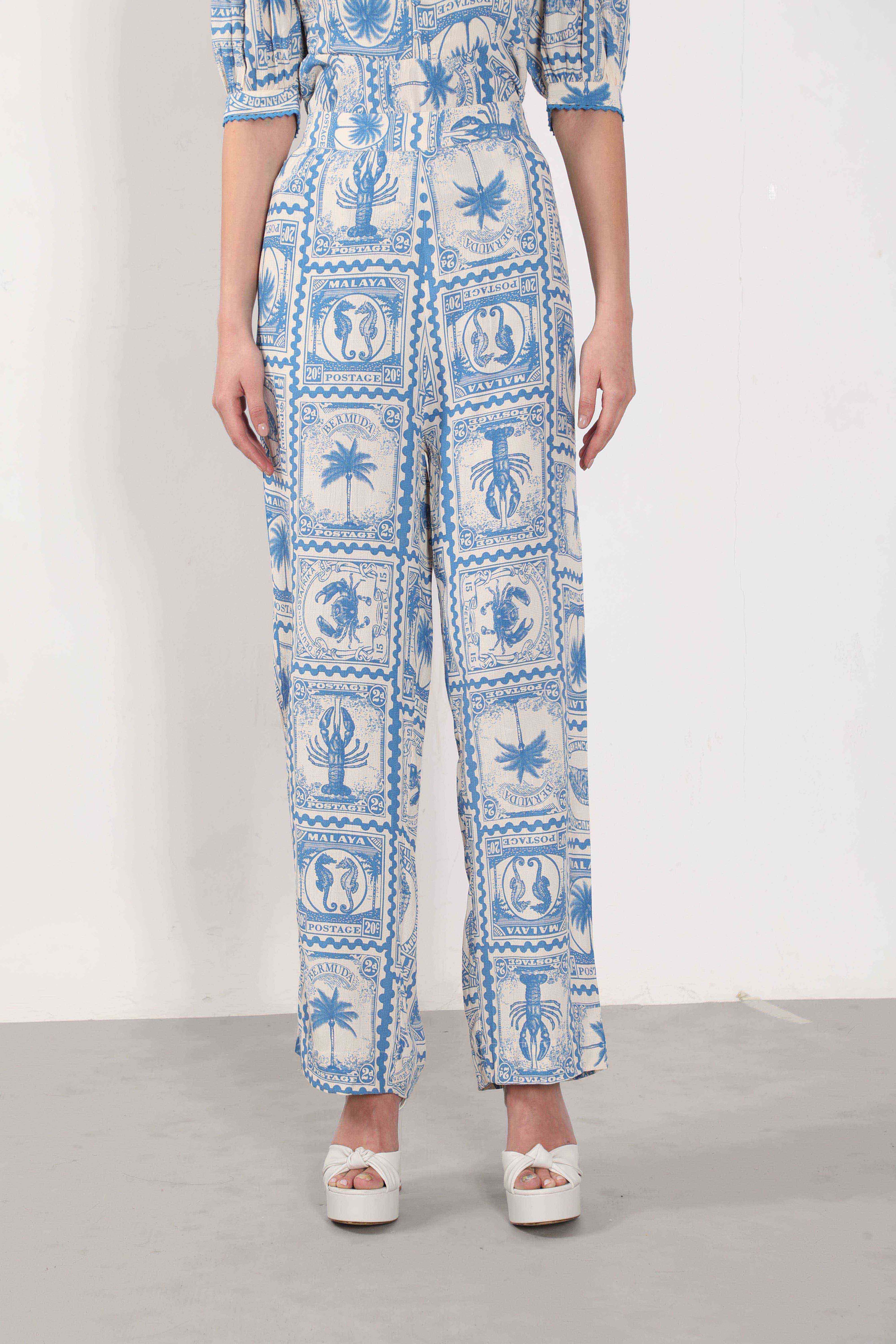 Vero Moda Ecru Printed Co-Ord Set Pants - Image 9