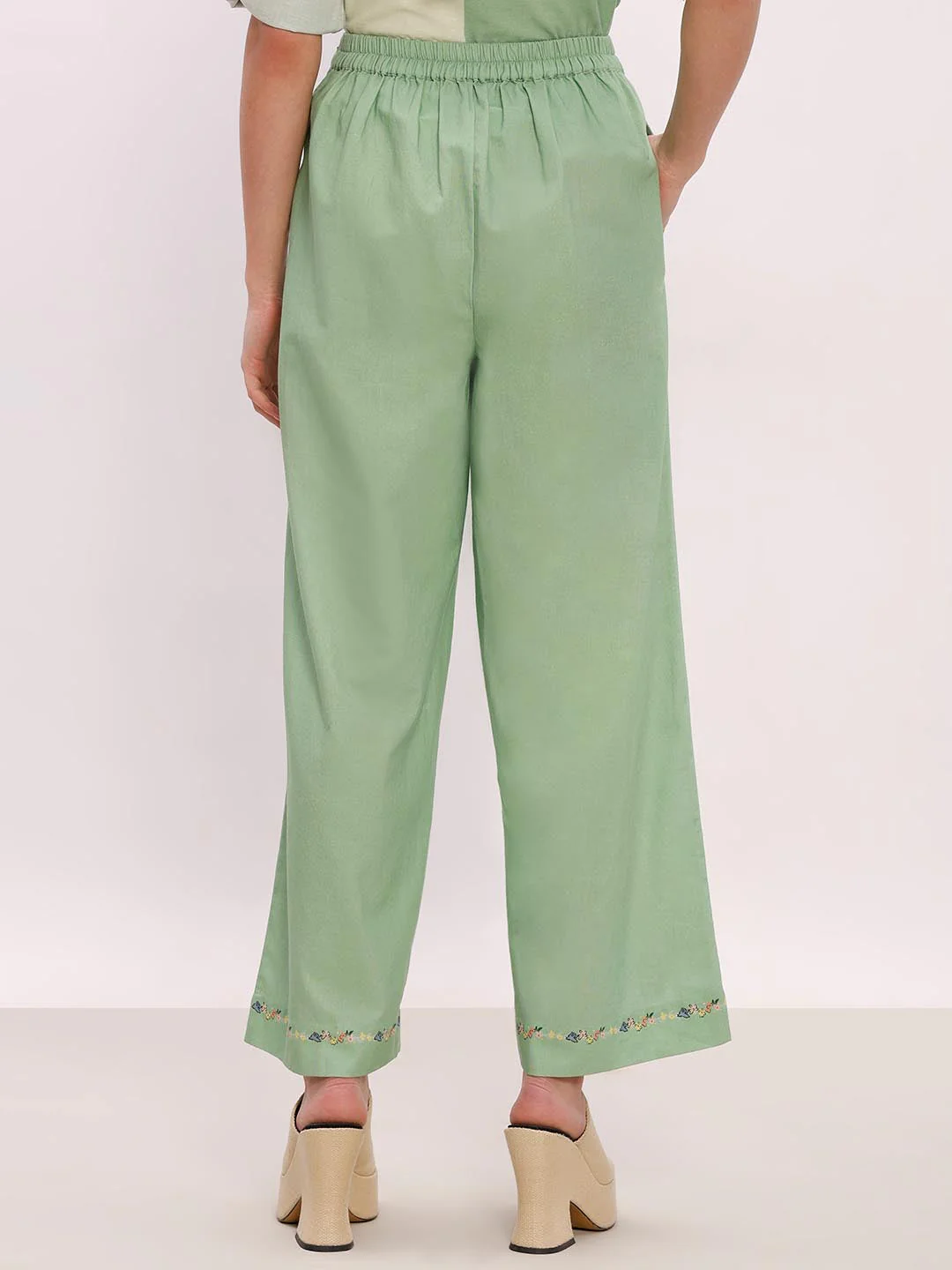Vero Moda Green Printed Co-Ord Set Pants - Image 3