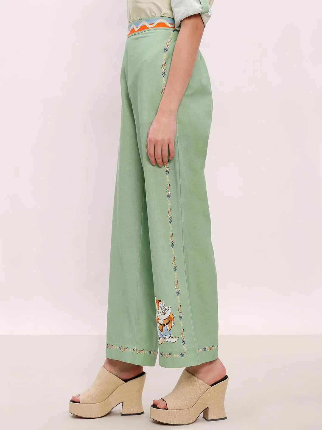 Vero Moda Green Printed Co-Ord Set Pants - Image 4