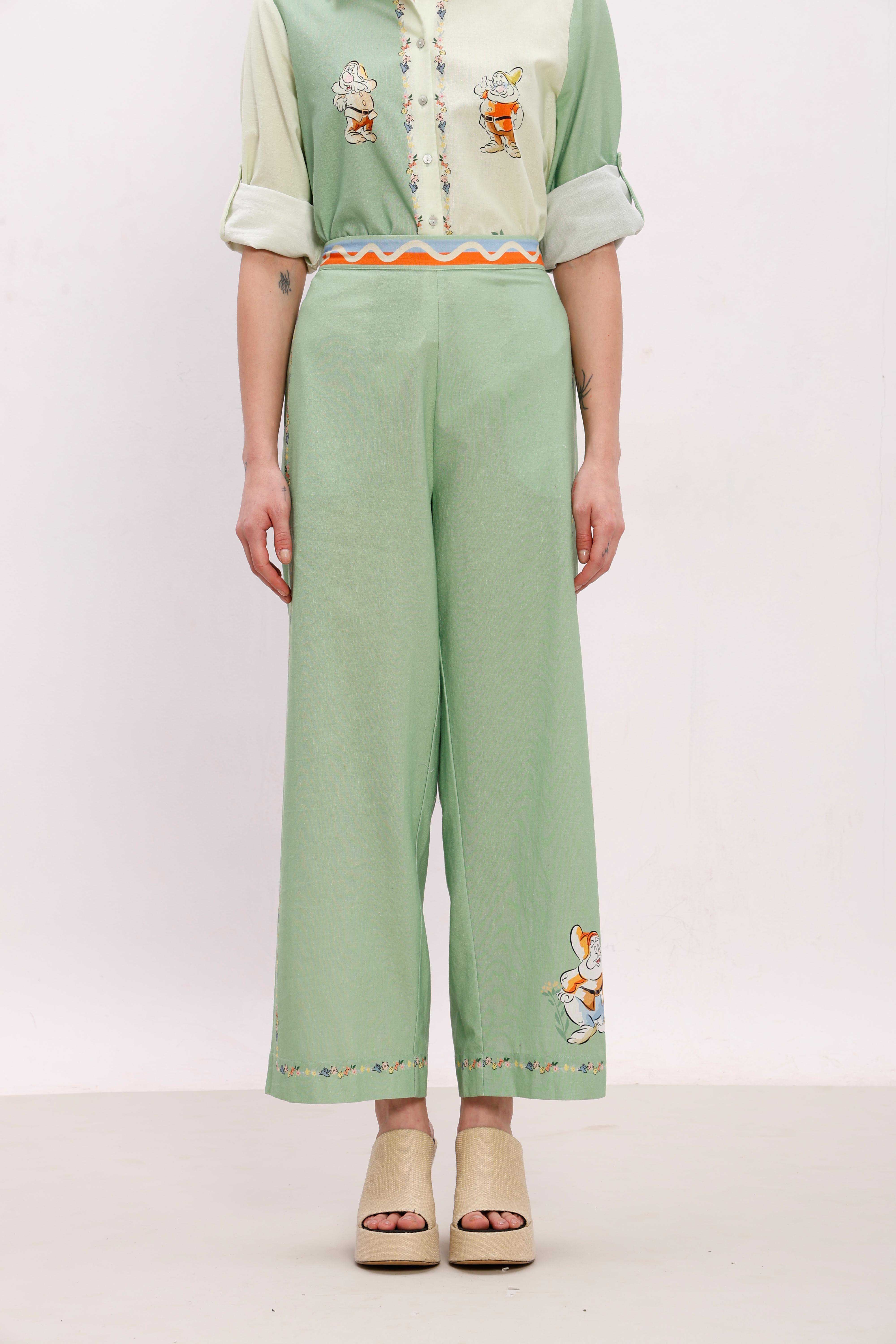 Vero Moda Green Printed Co-Ord Set Pants - Image 9