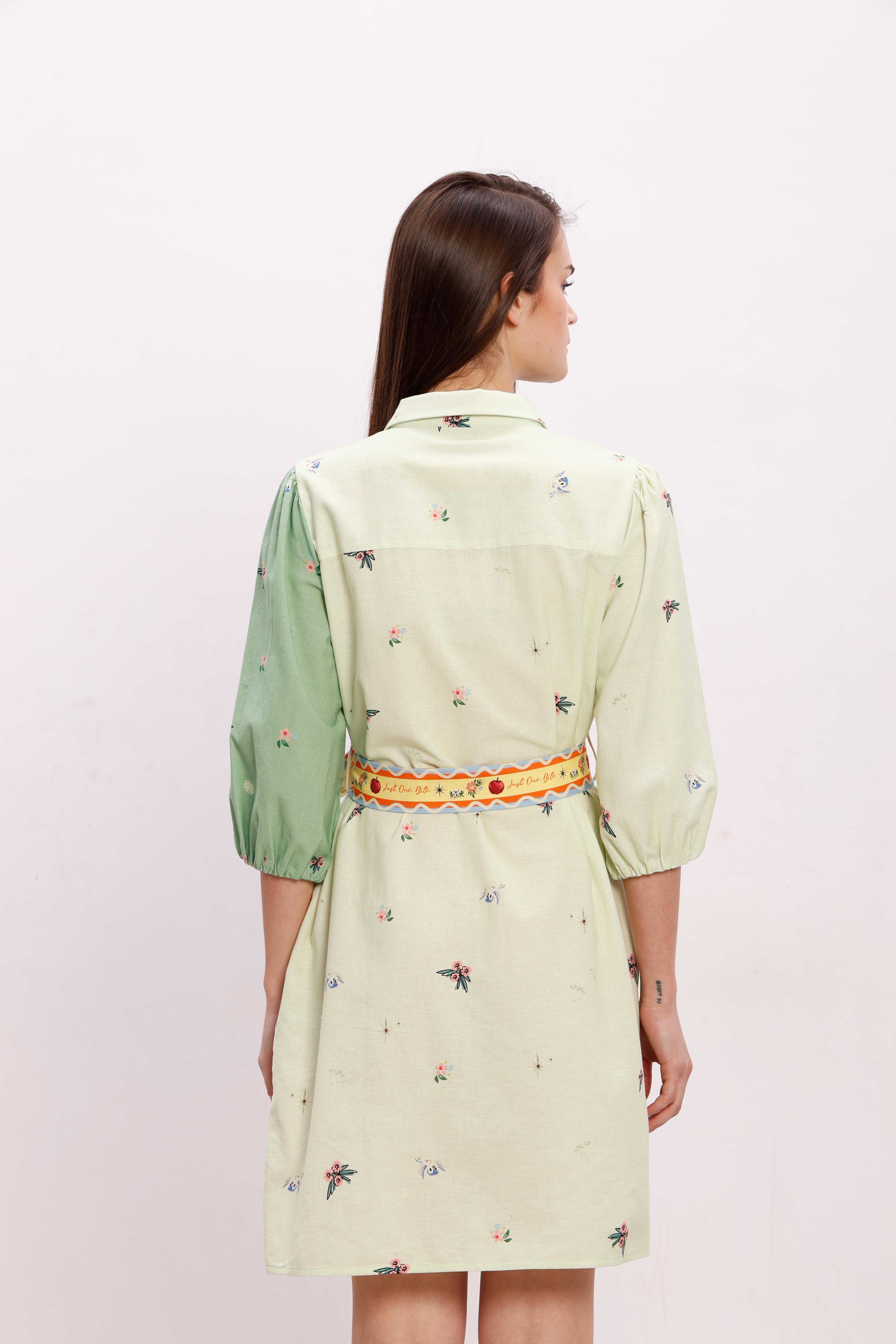 Vero Moda Green Printed Shirt Dress - Image 10