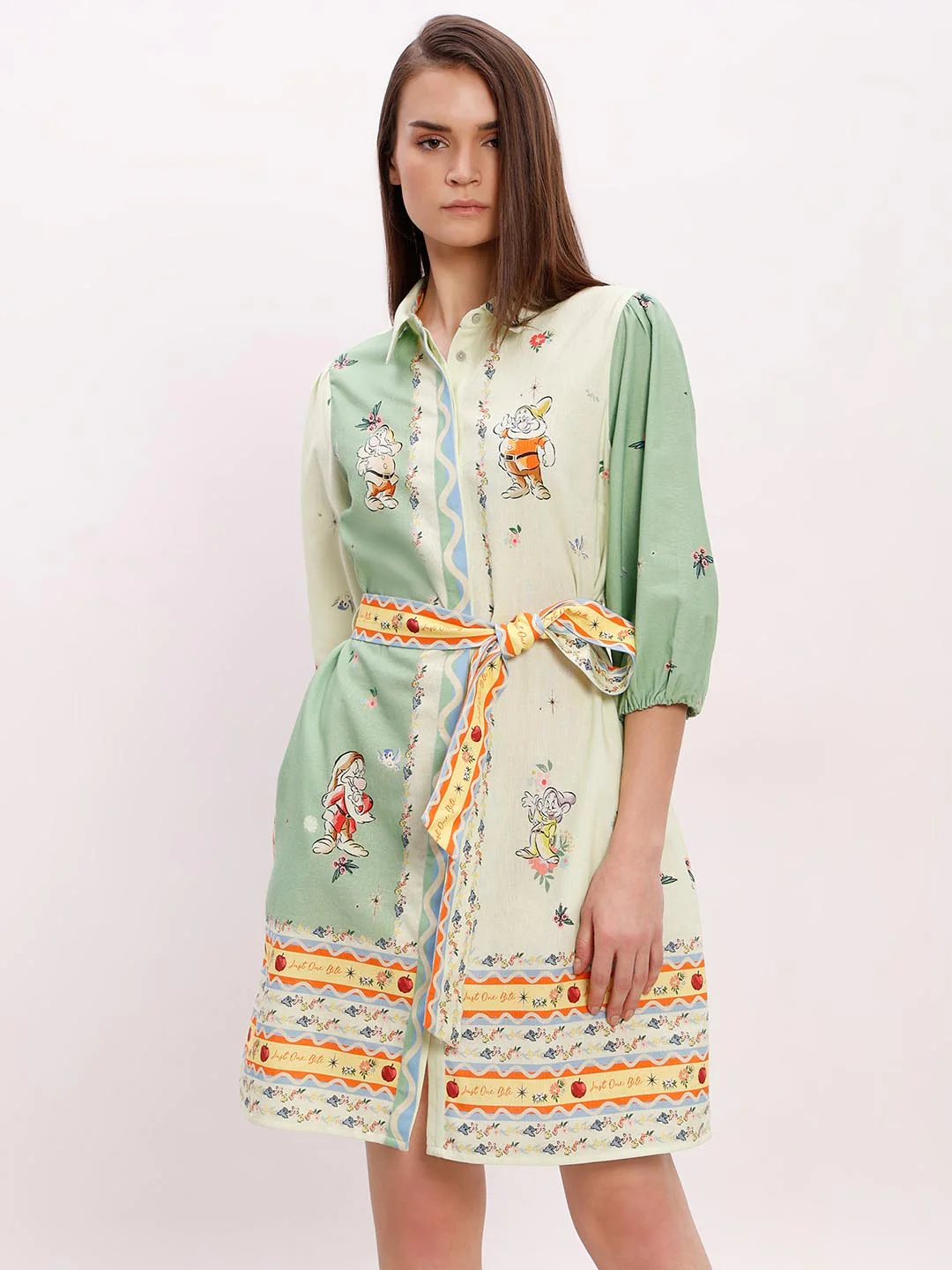Vero Moda Green Printed Shirt Dress - Image 2
