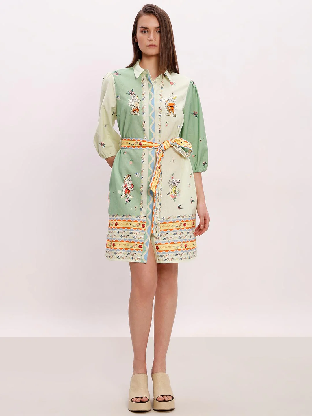 Vero Moda Green Printed Shirt Dress - Image 5