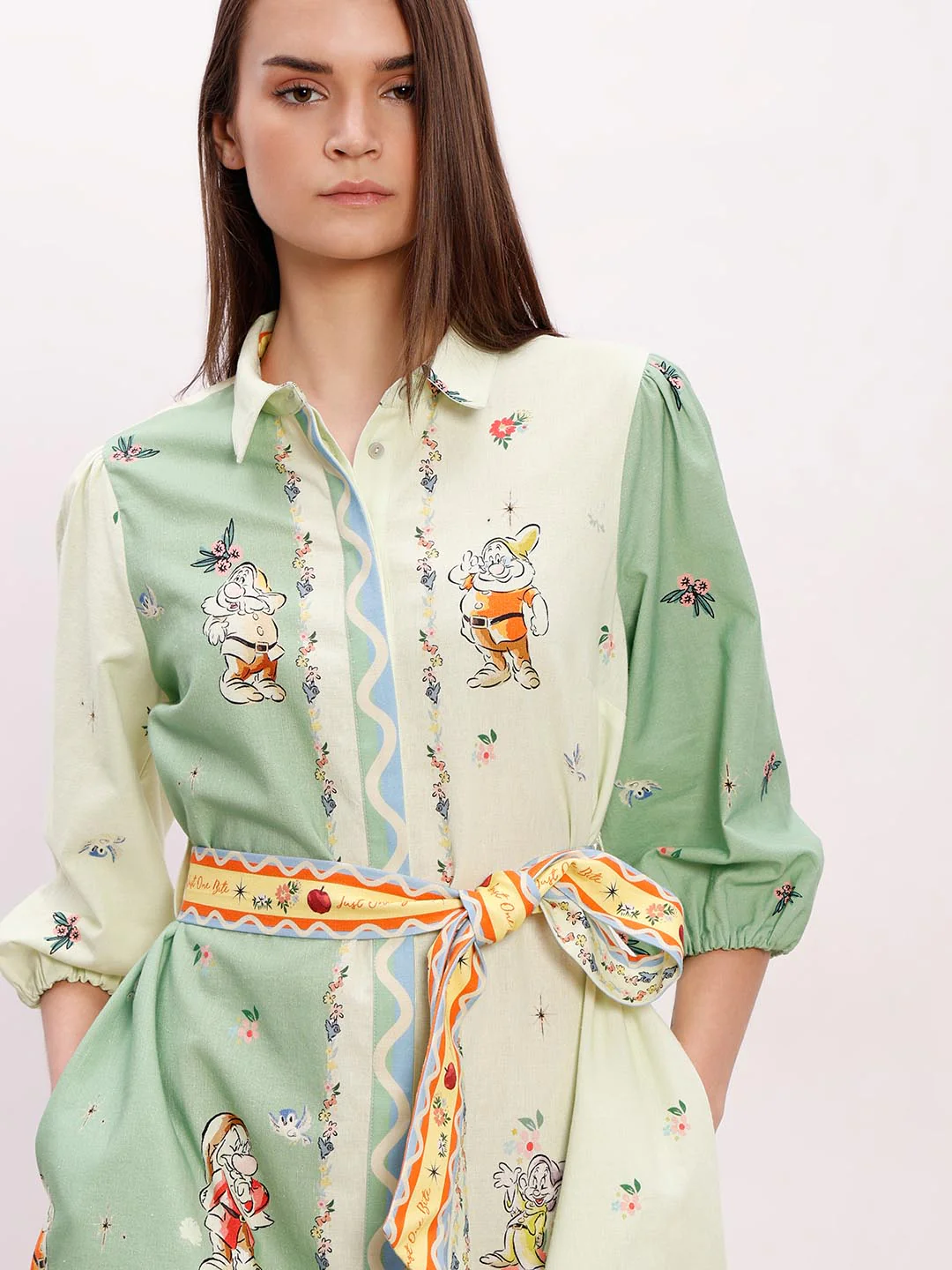 Vero Moda Green Printed Shirt Dress - Image 6