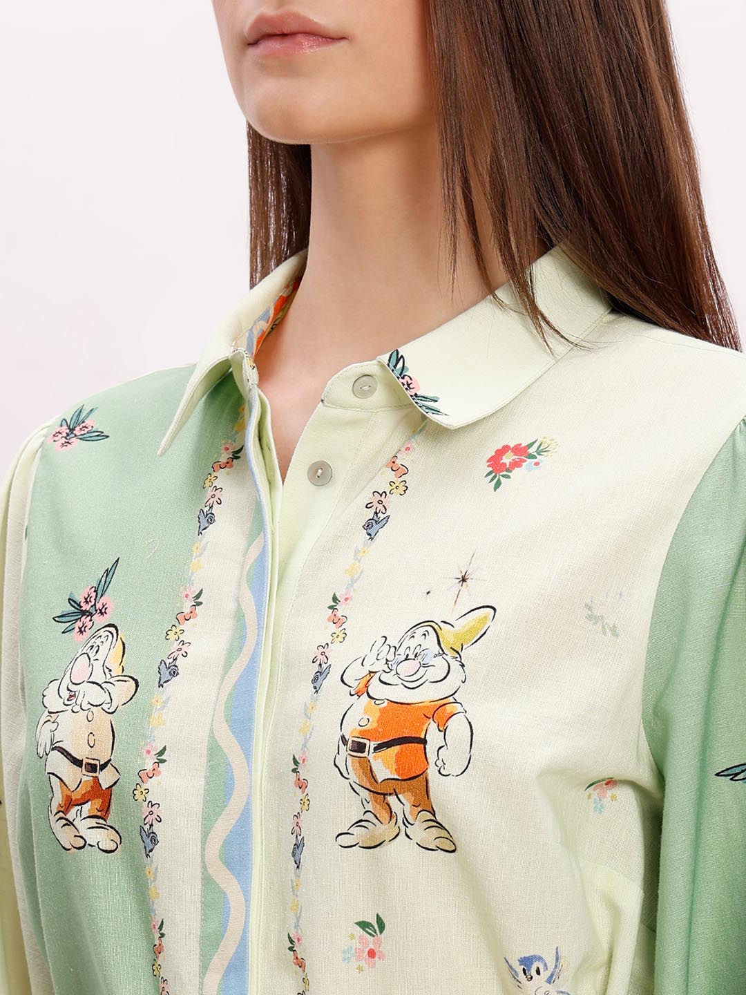 Vero Moda Green Printed Shirt Dress - Image 8