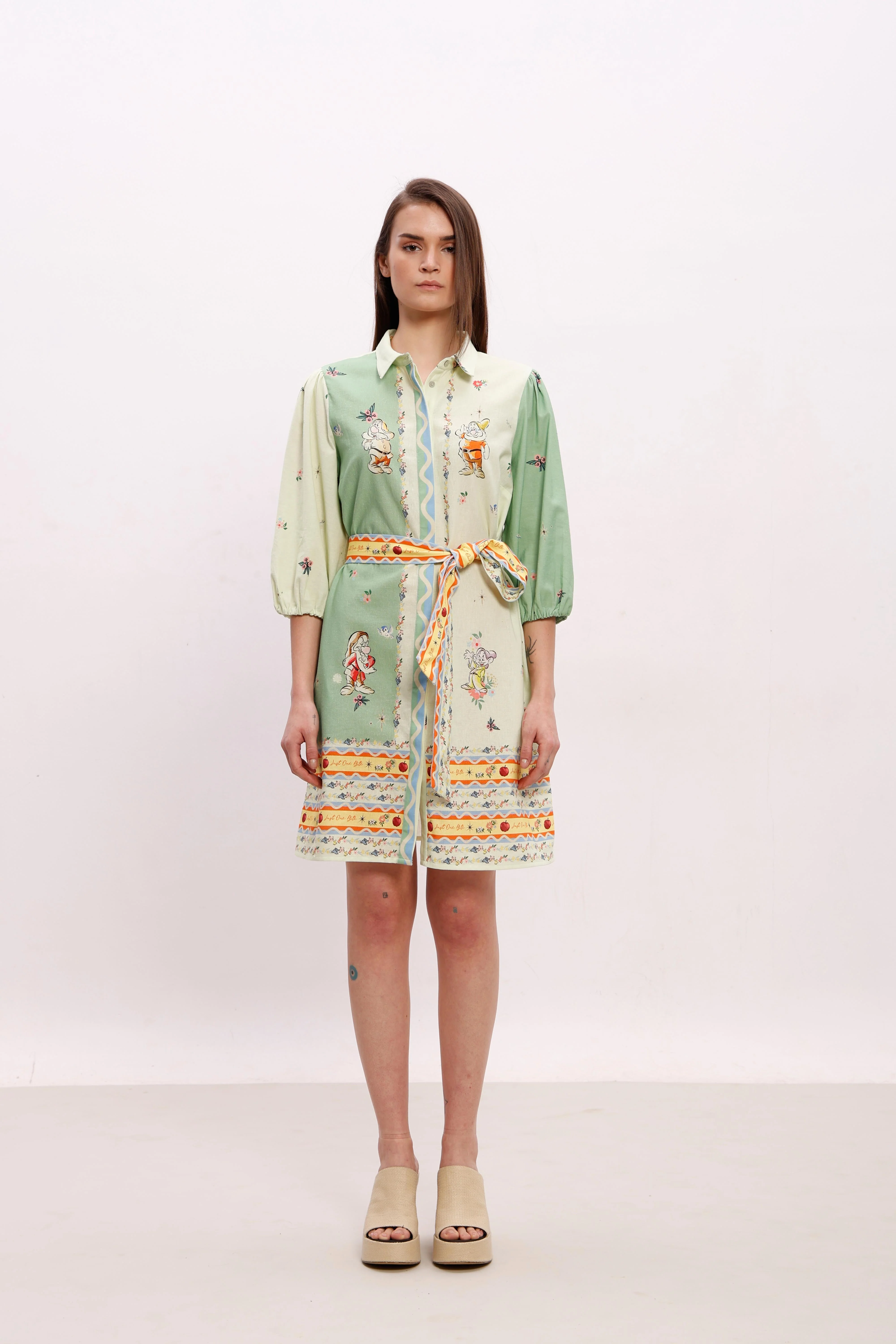 Vero Moda Green Printed Shirt Dress - Image 9