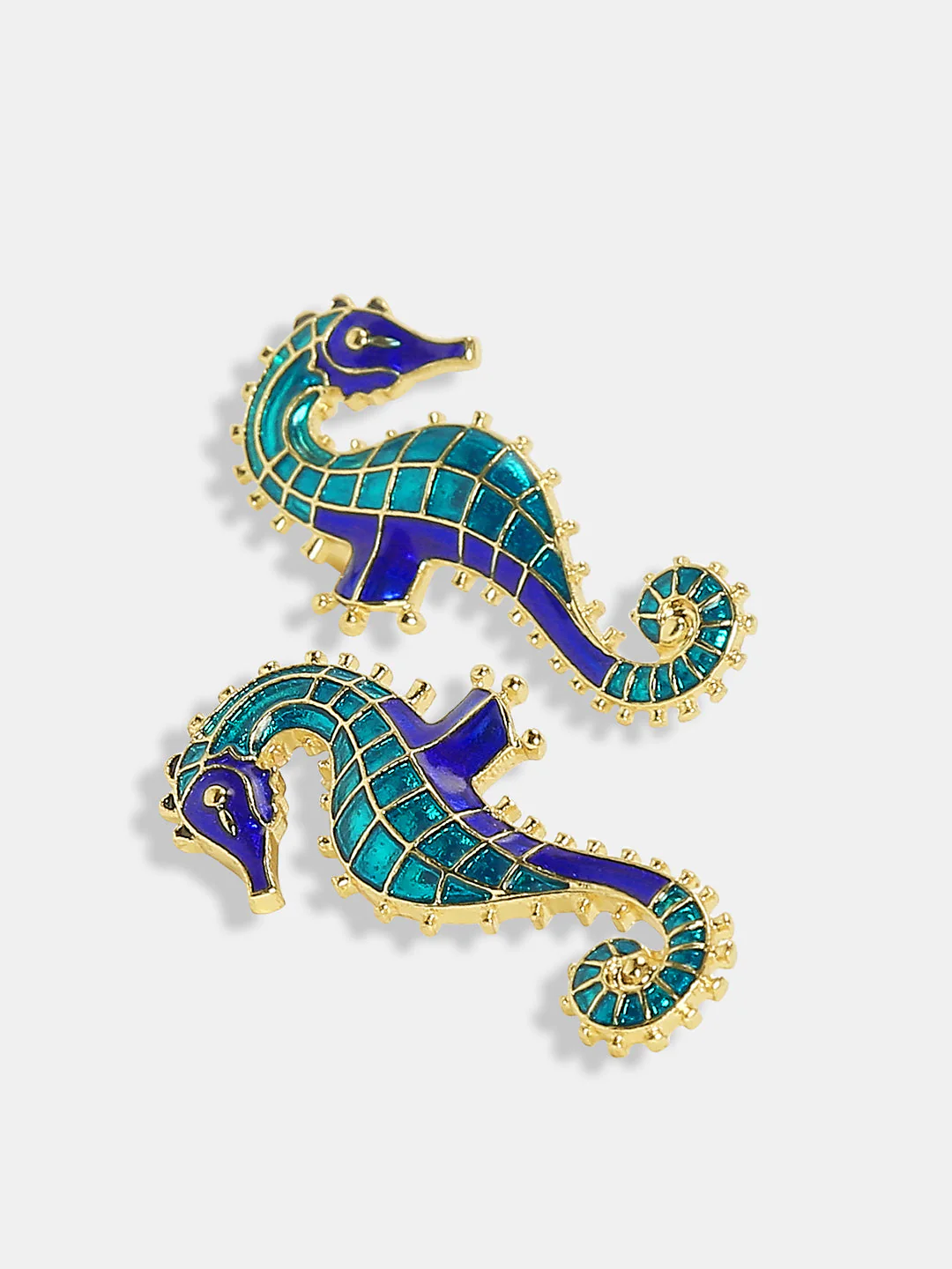 VERO MODA Blue & Green Sea Horse Studs - Image 3