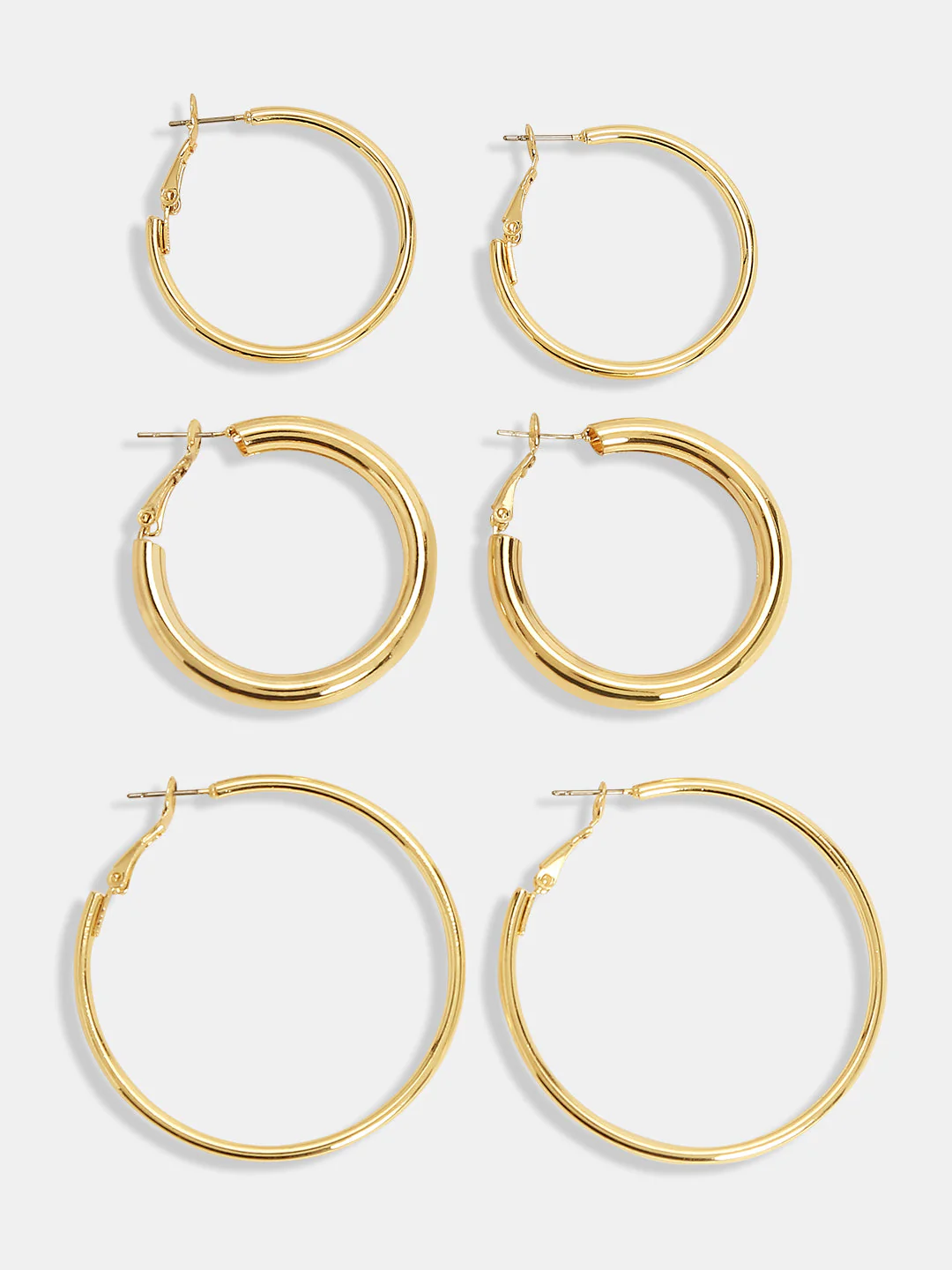 VERO MODA Pack of 3 Golden Hoops - Image 2