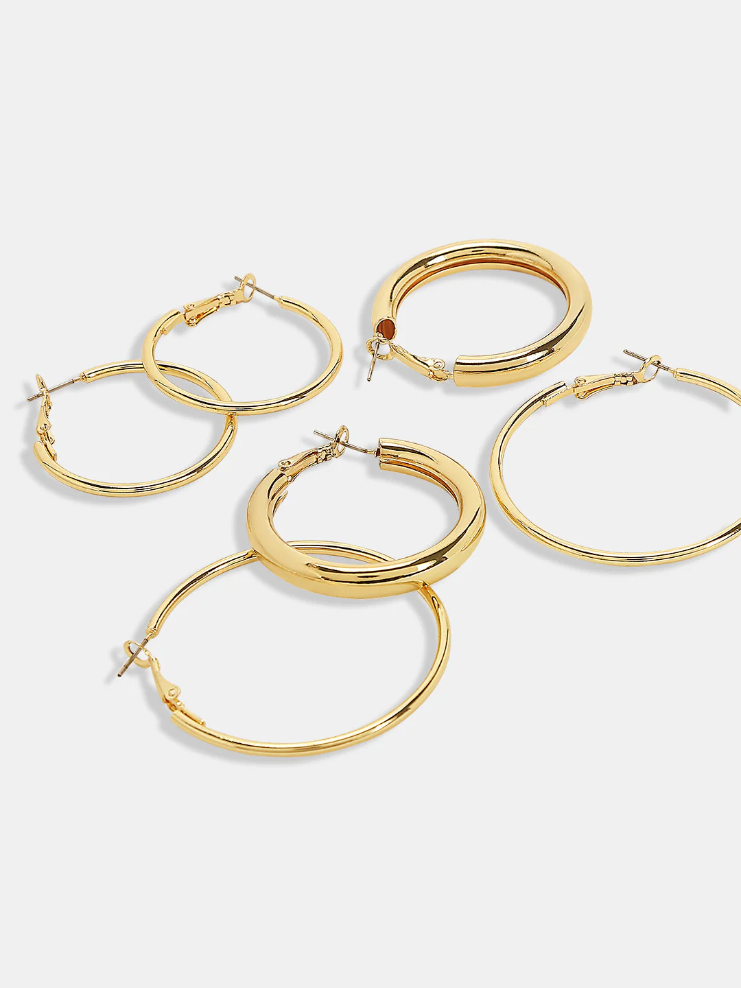 VERO MODA Pack of 3 Golden Hoops - Image 3