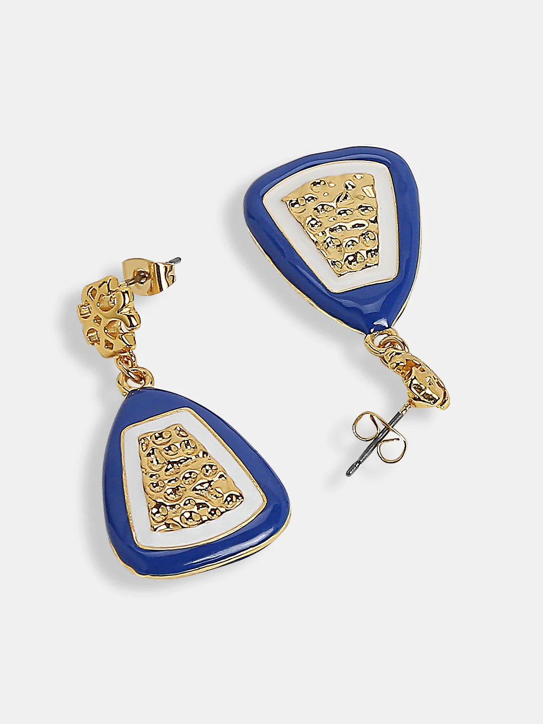 VERO MODA Golden Floral Drop Earrings - Image 3