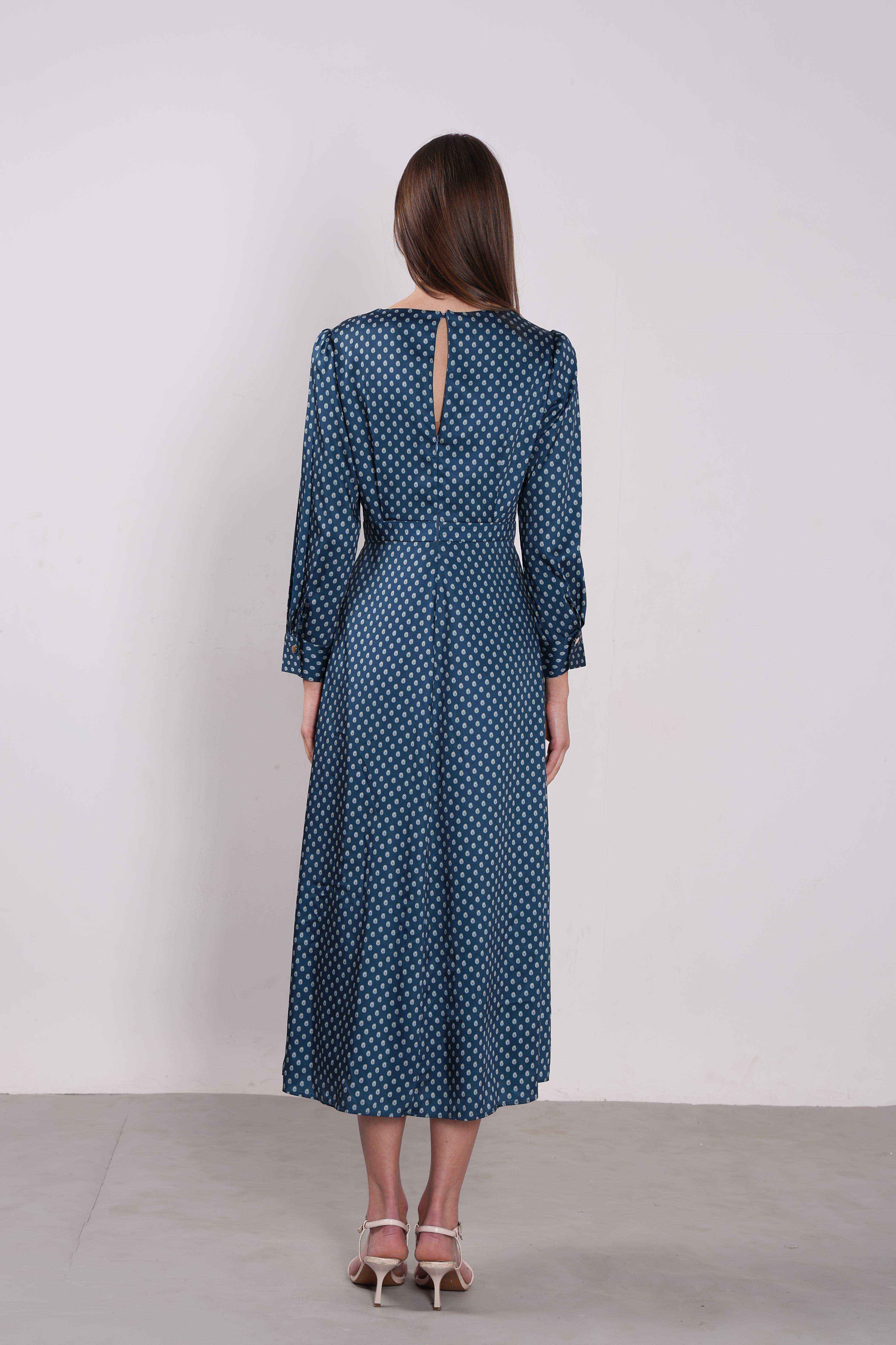 Vero Moda Blue Printed Midaxi Dress - Image 9