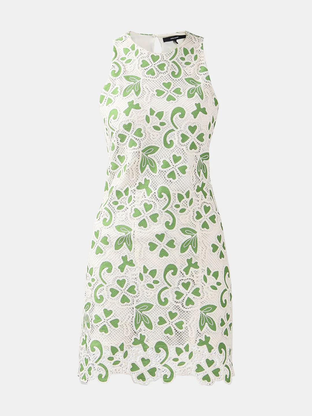 Green Embroidered Mini Dress - Image 7