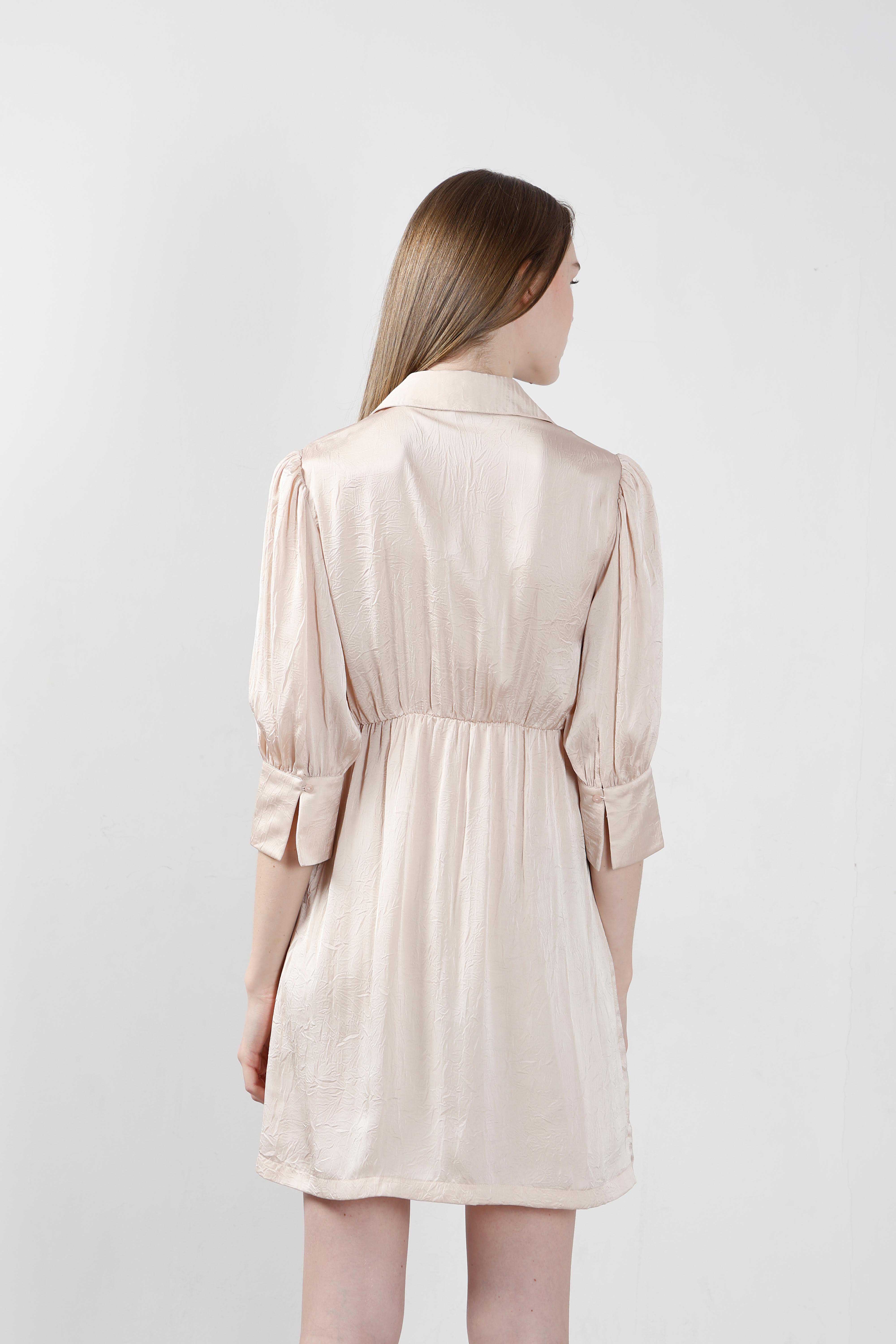 Vero Moda off-White Wrap Satin Dress - Image 10