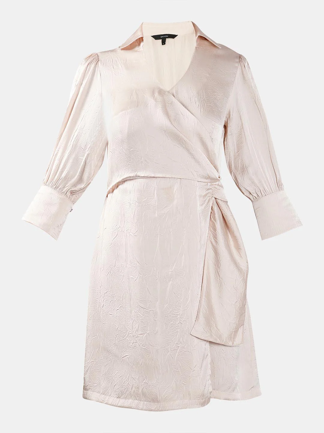 Vero Moda off-White Wrap Satin Dress - Image 7