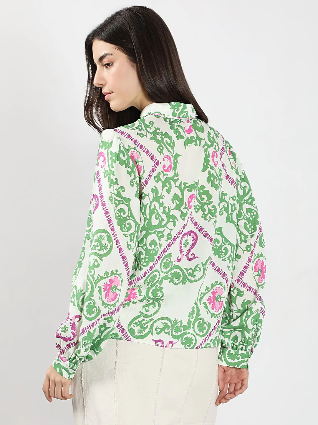 Green Printed Shirt - Image 4
