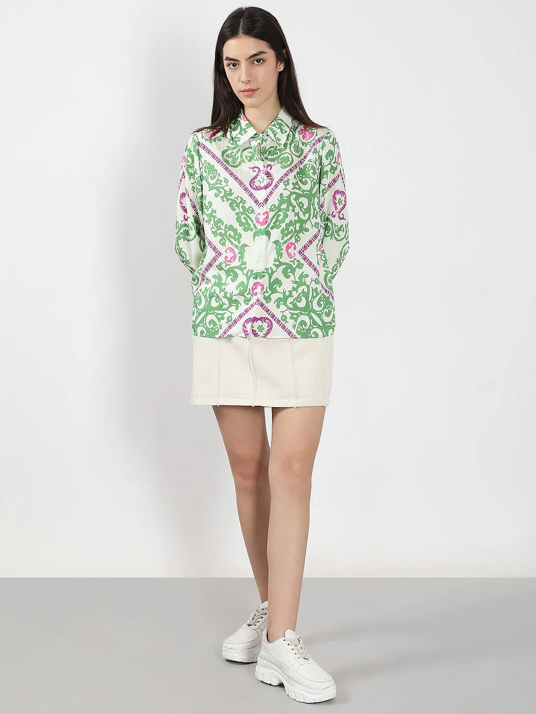 Green Printed Shirt - Image 5
