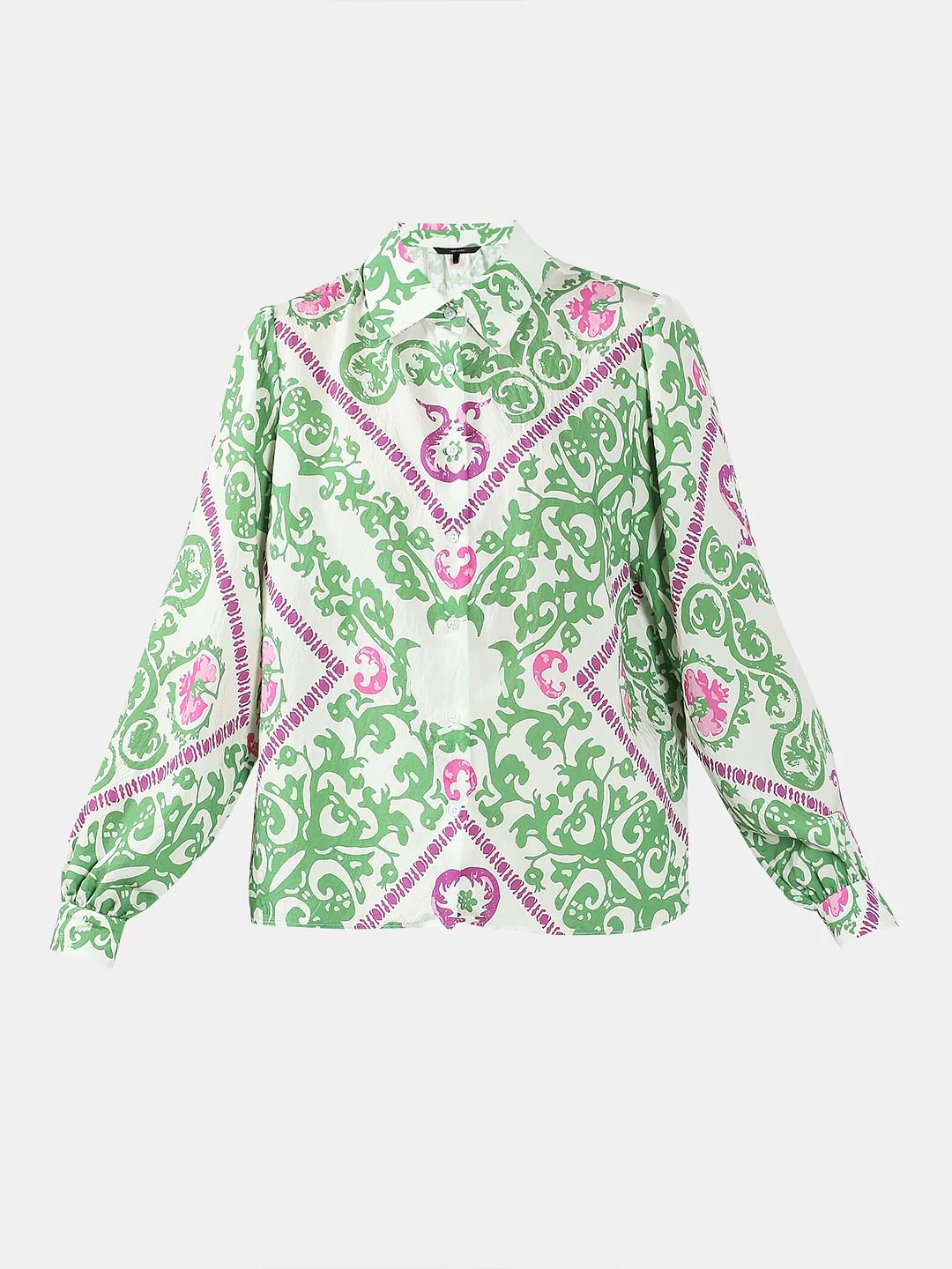 Green Printed Shirt - Image 7