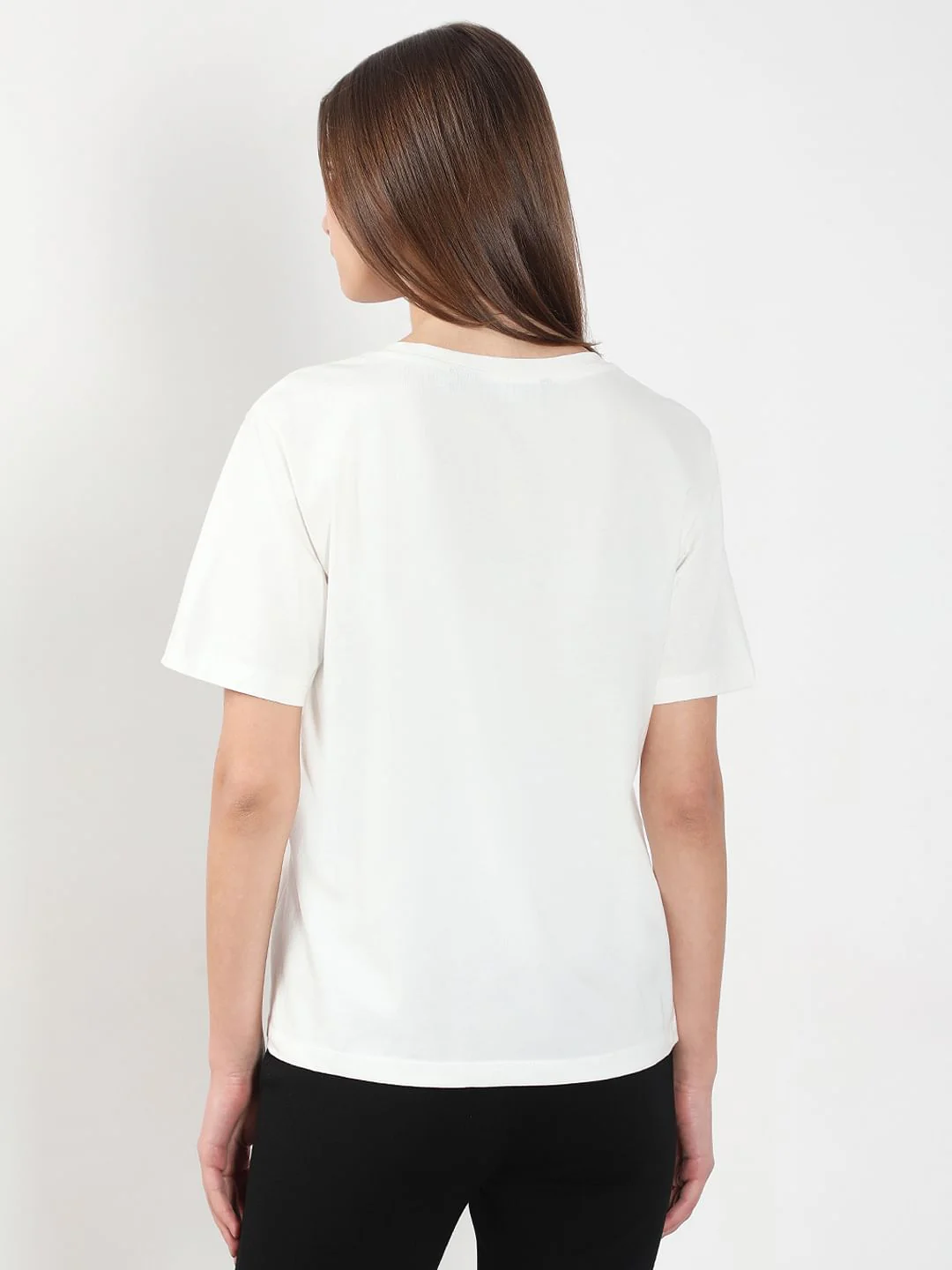 White Printed Cotton T-Shirt - Image 4
