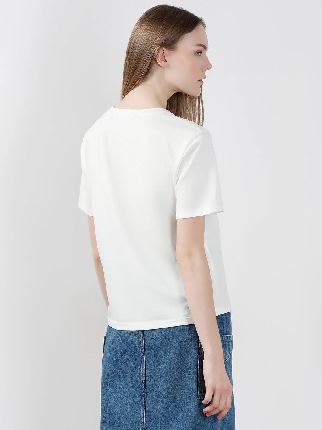 Vero Moda White Printed T-Shirt - Image 3