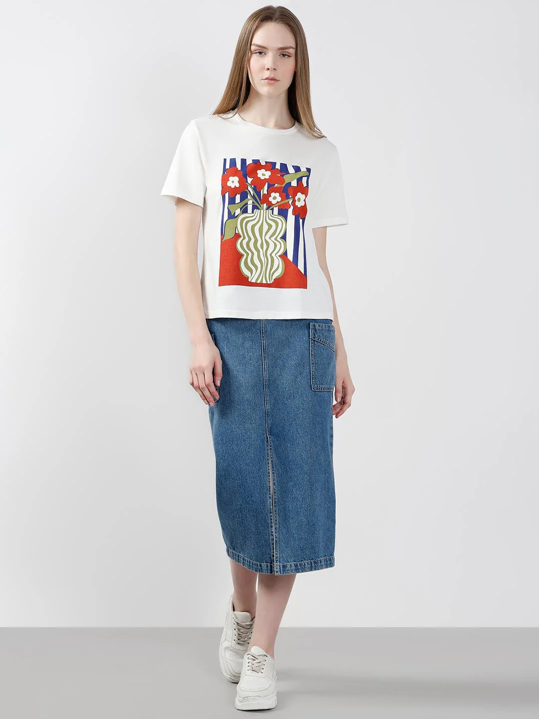Vero Moda White Printed T-Shirt - Image 5