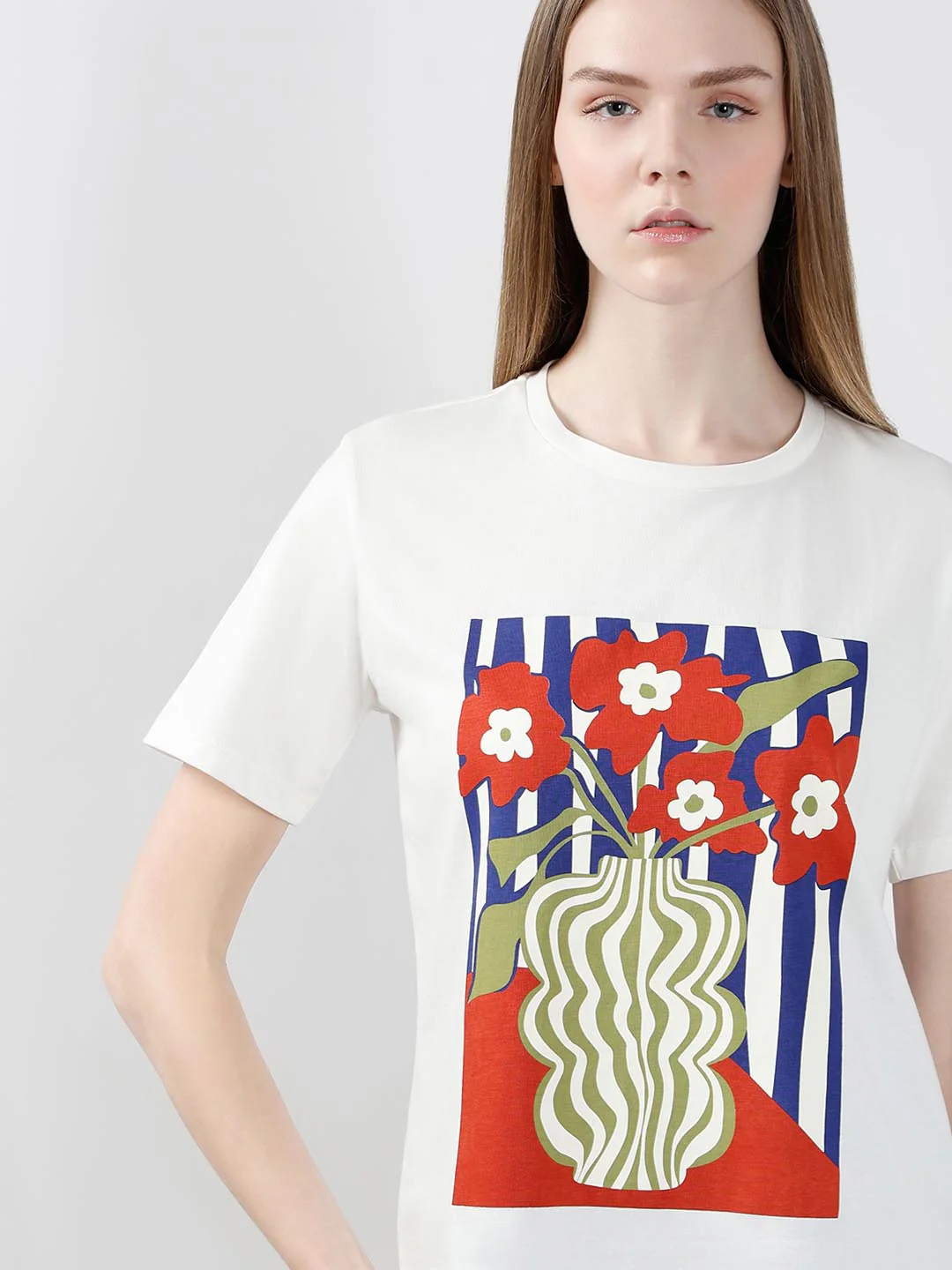 Vero Moda White Printed T-Shirt - Image 6