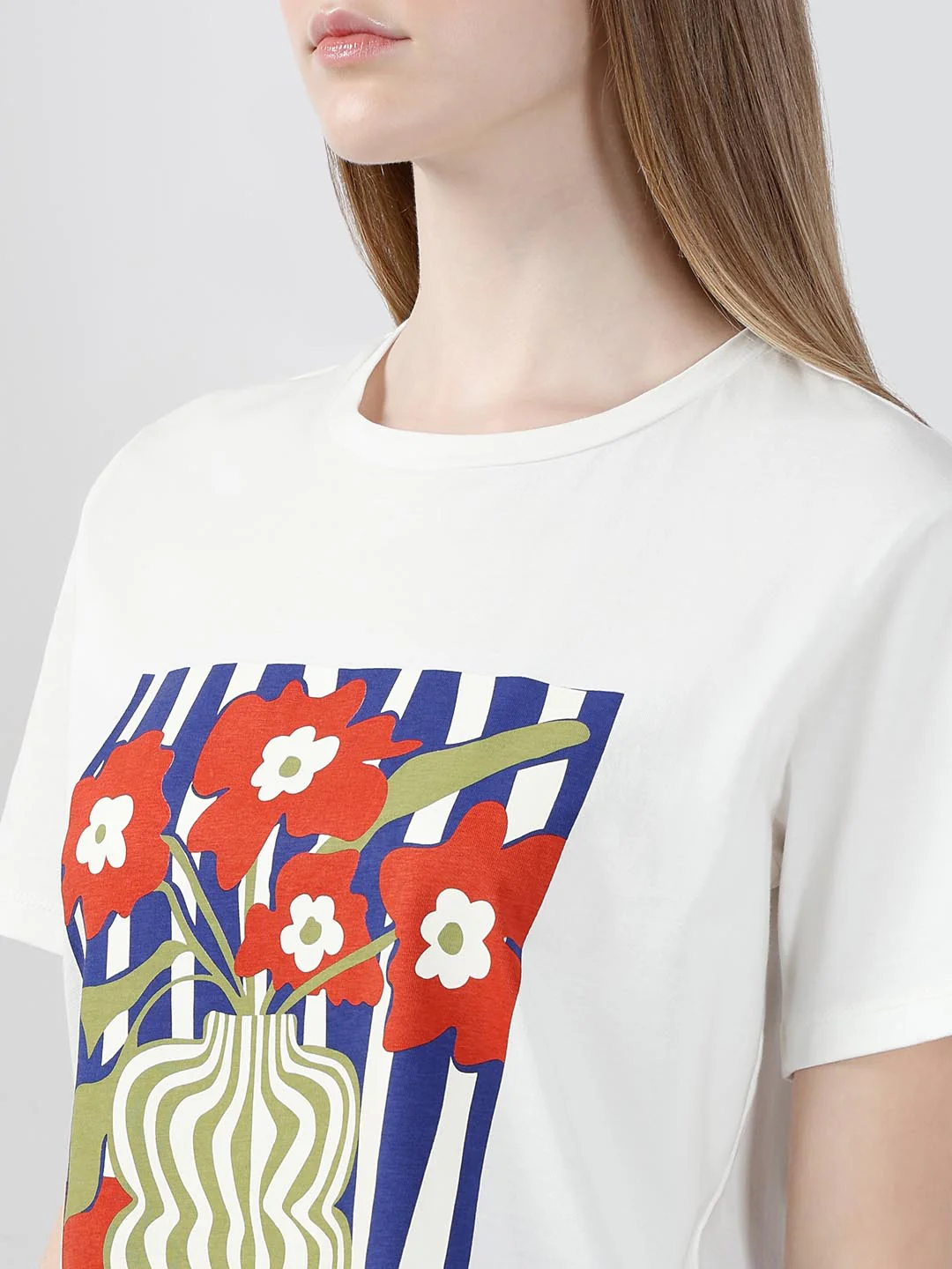 Vero Moda White Printed T-Shirt - Image 8