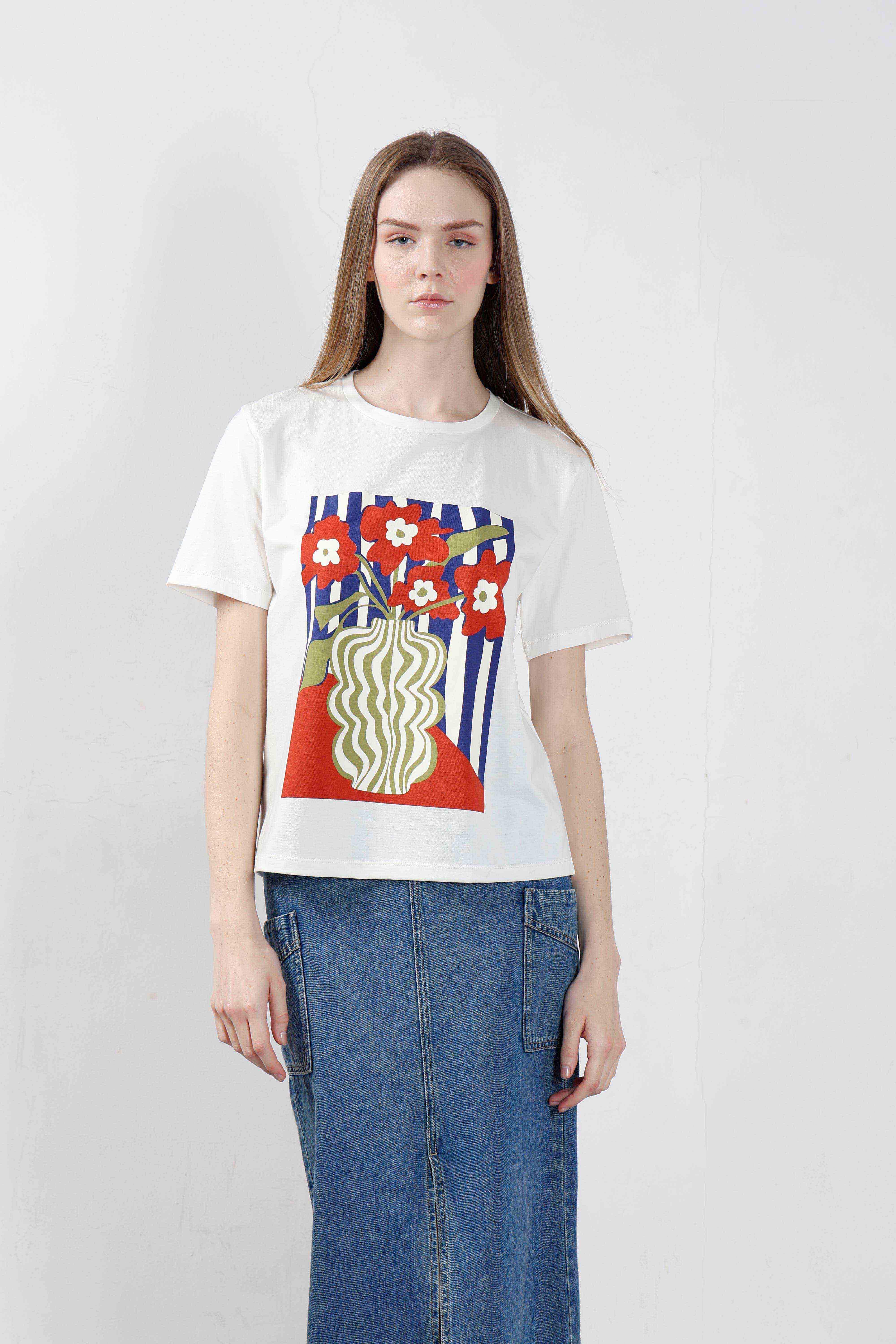 Vero Moda White Printed T-Shirt - Image 9